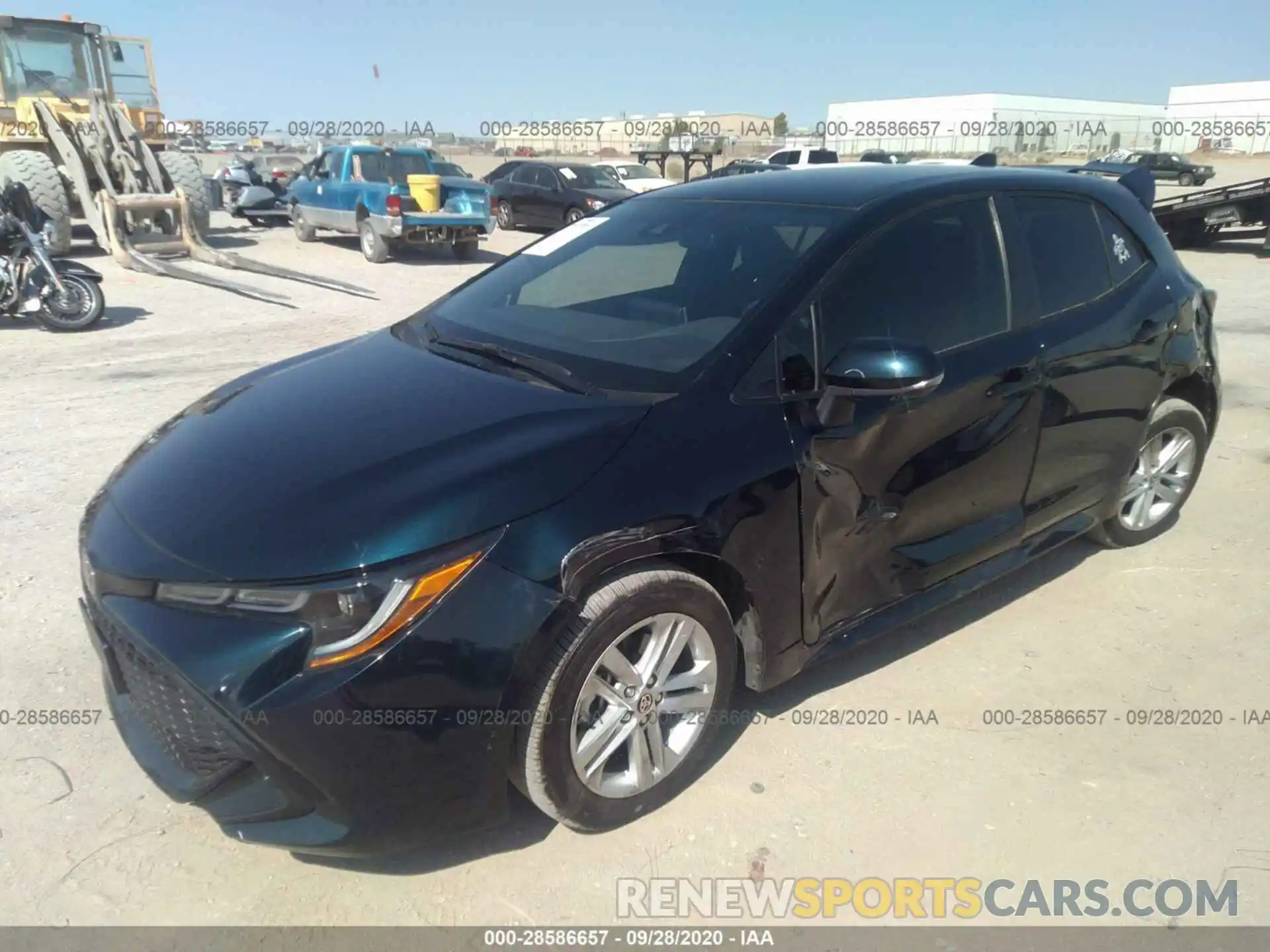 2 Photograph of a damaged car JTND4RBE0L3083821 TOYOTA COROLLA HATCHBACK 2020