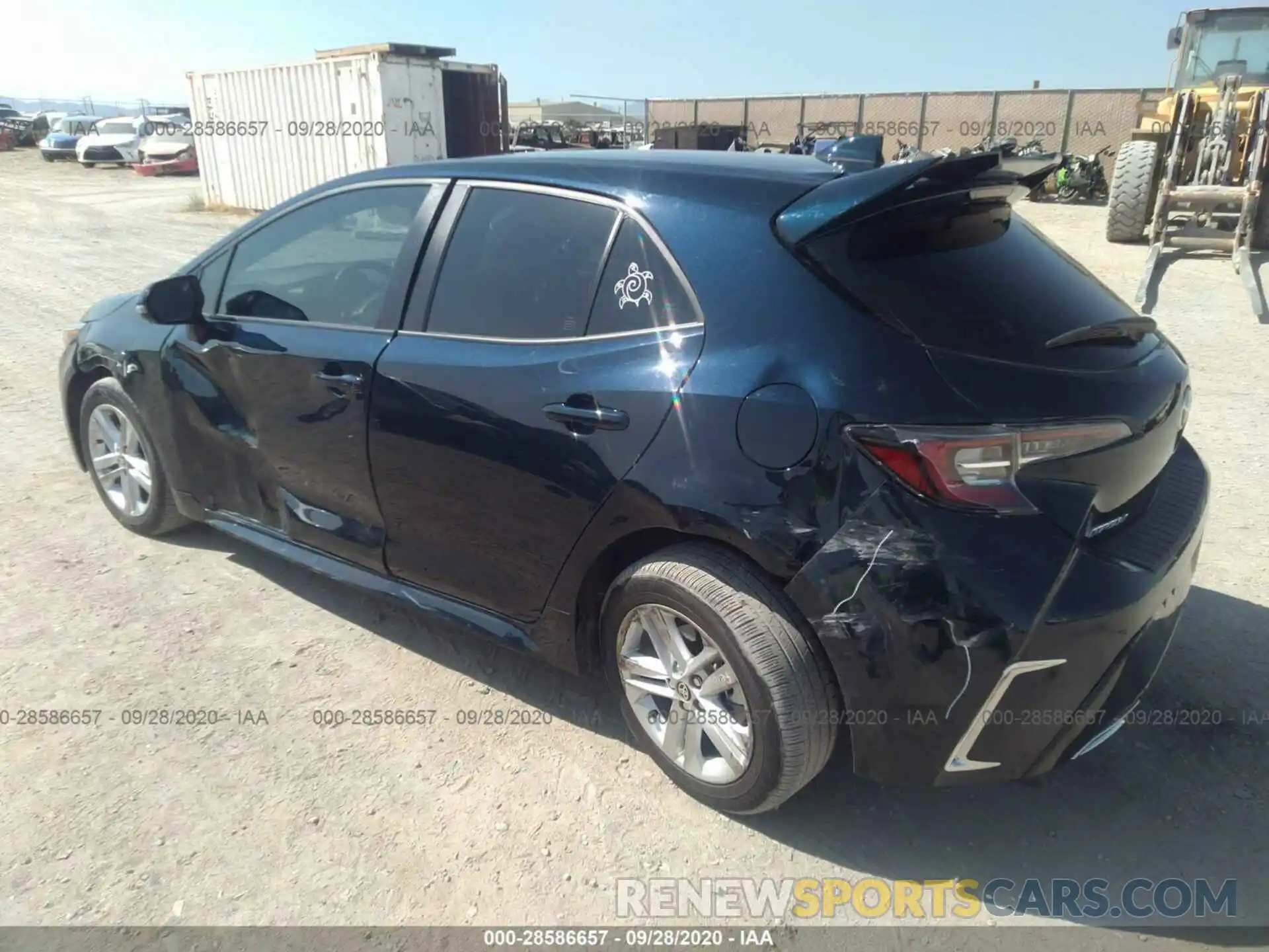 3 Photograph of a damaged car JTND4RBE0L3083821 TOYOTA COROLLA HATCHBACK 2020