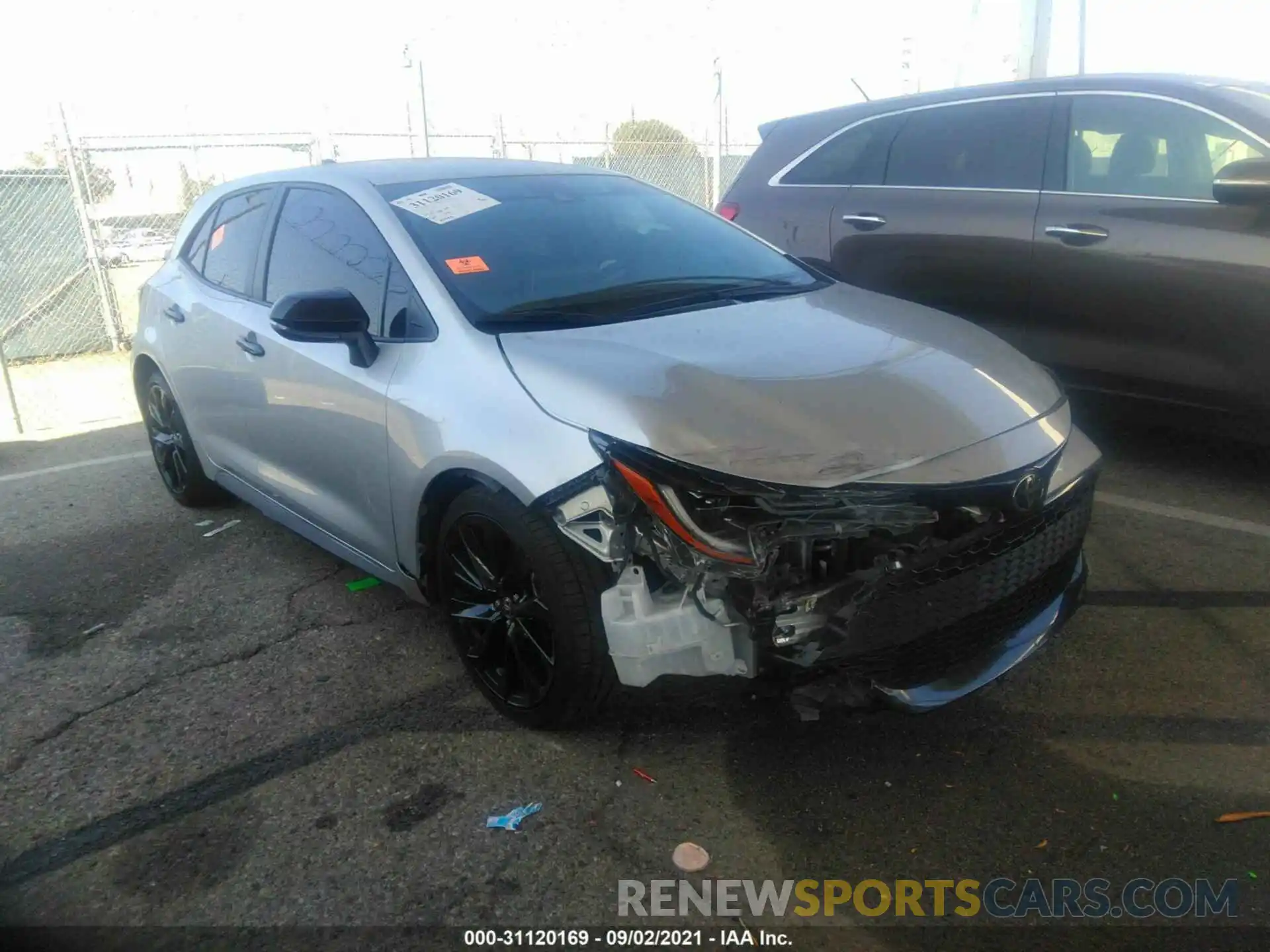 1 Photograph of a damaged car JTND4RBE0L3087139 TOYOTA COROLLA HATCHBACK 2020