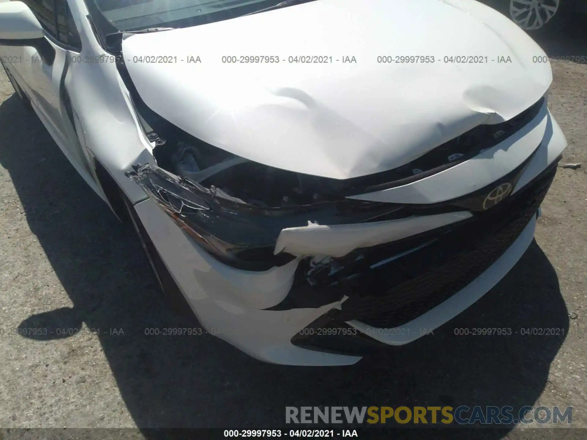 6 Photograph of a damaged car JTND4RBE0L3097718 TOYOTA COROLLA HATCHBACK 2020