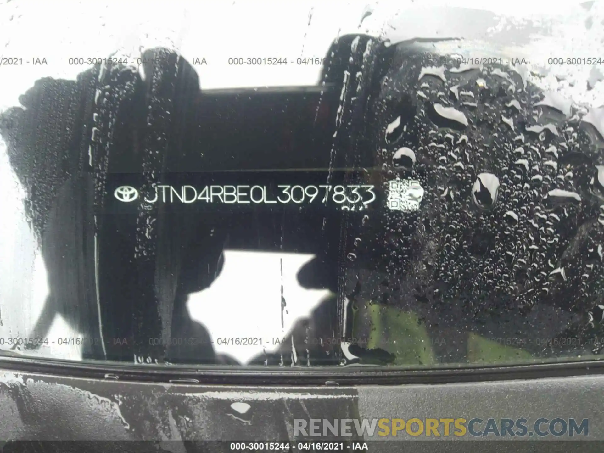 9 Photograph of a damaged car JTND4RBE0L3097833 TOYOTA COROLLA HATCHBACK 2020