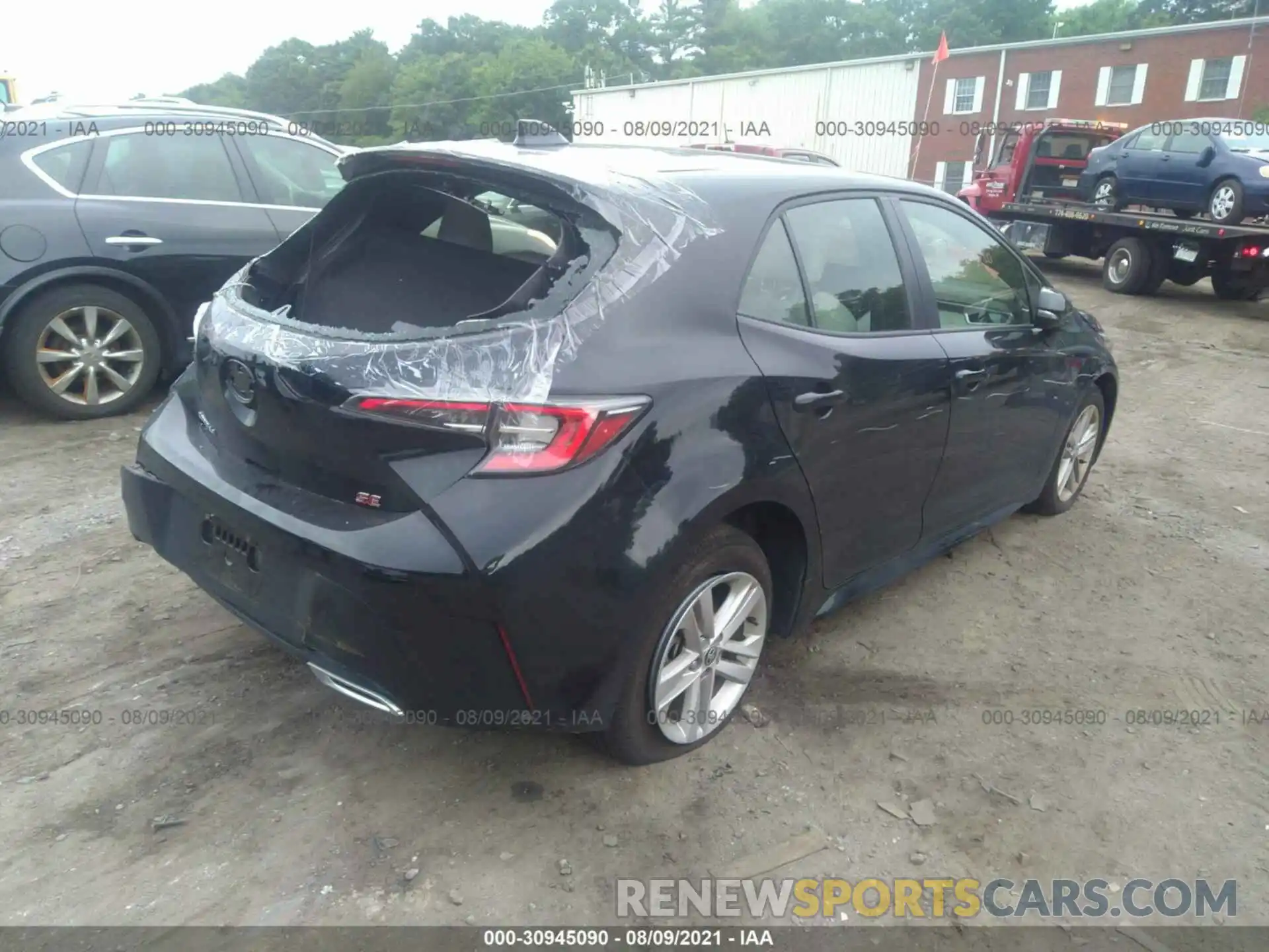 4 Photograph of a damaged car JTND4RBE0L3103646 TOYOTA COROLLA HATCHBACK 2020