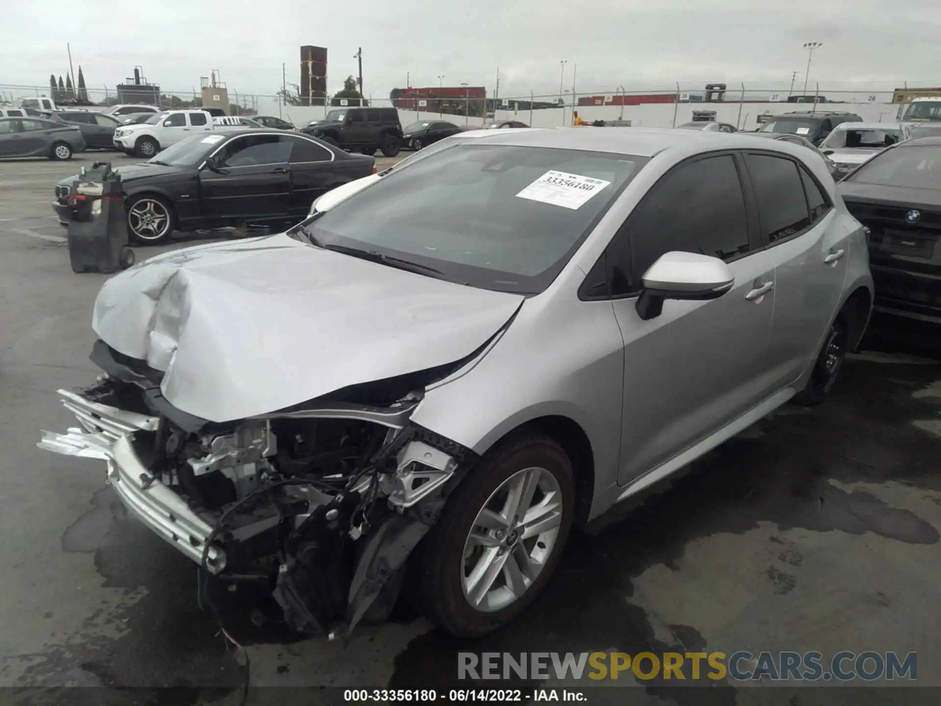 2 Photograph of a damaged car JTND4RBE1L3092608 TOYOTA COROLLA HATCHBACK 2020