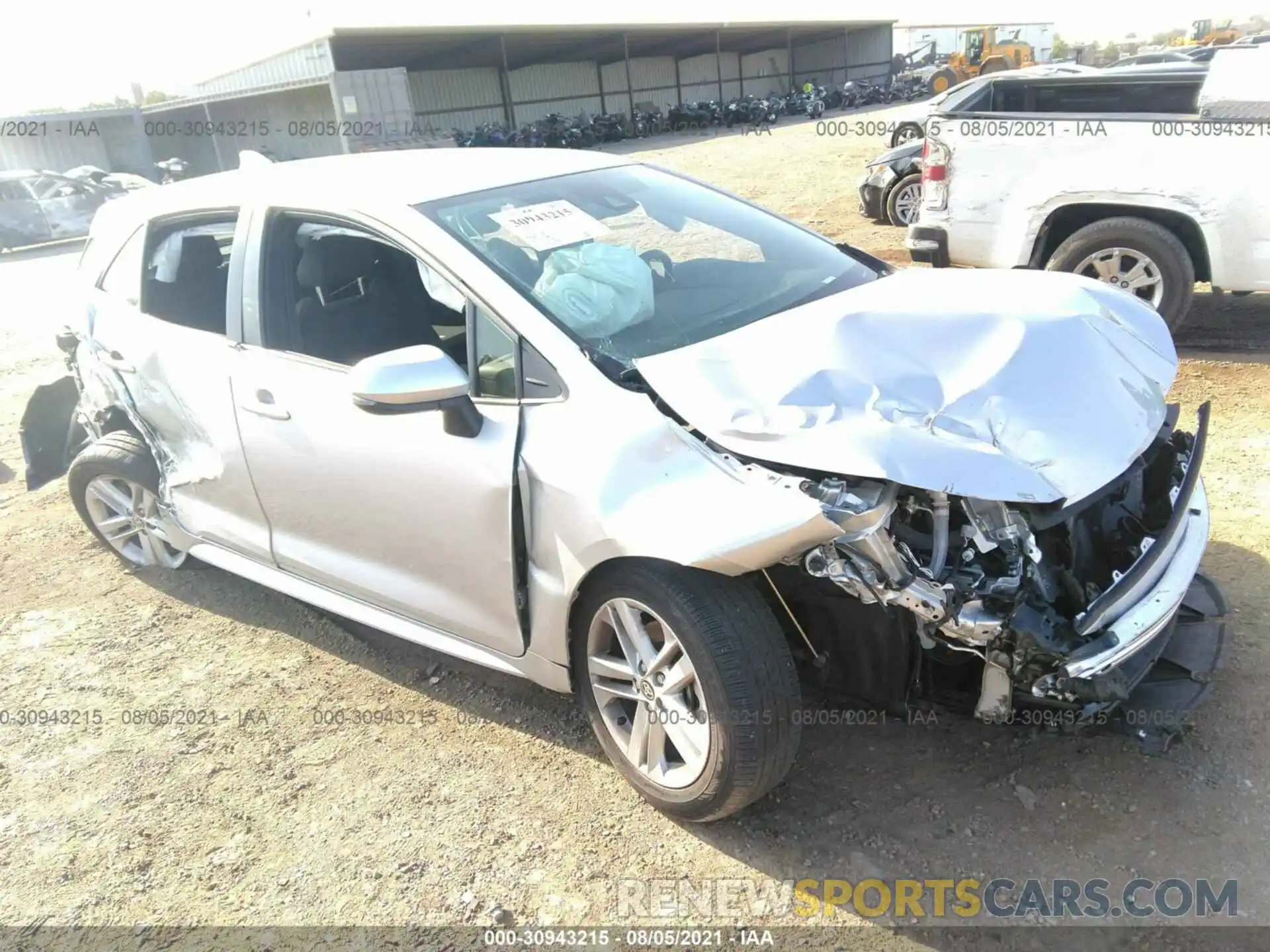 1 Photograph of a damaged car JTND4RBE1L3093080 TOYOTA COROLLA HATCHBACK 2020