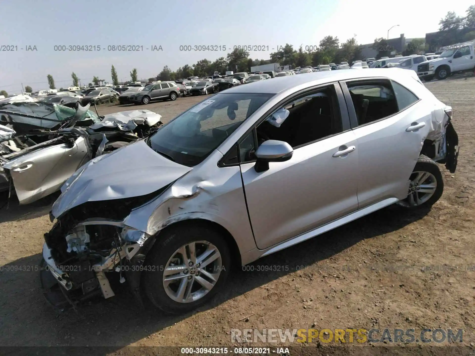 2 Photograph of a damaged car JTND4RBE1L3093080 TOYOTA COROLLA HATCHBACK 2020