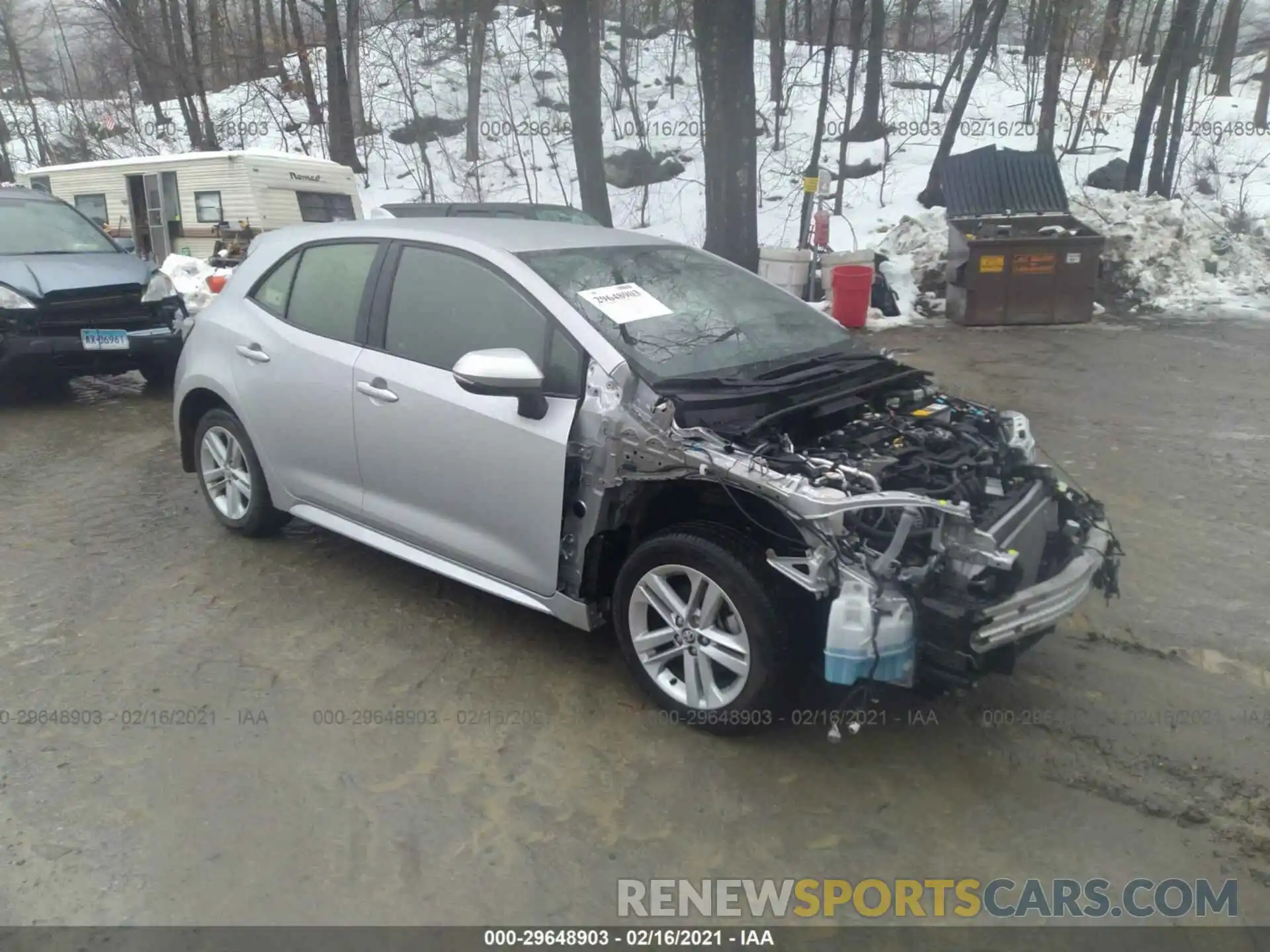 1 Photograph of a damaged car JTND4RBE2L3077163 TOYOTA COROLLA HATCHBACK 2020