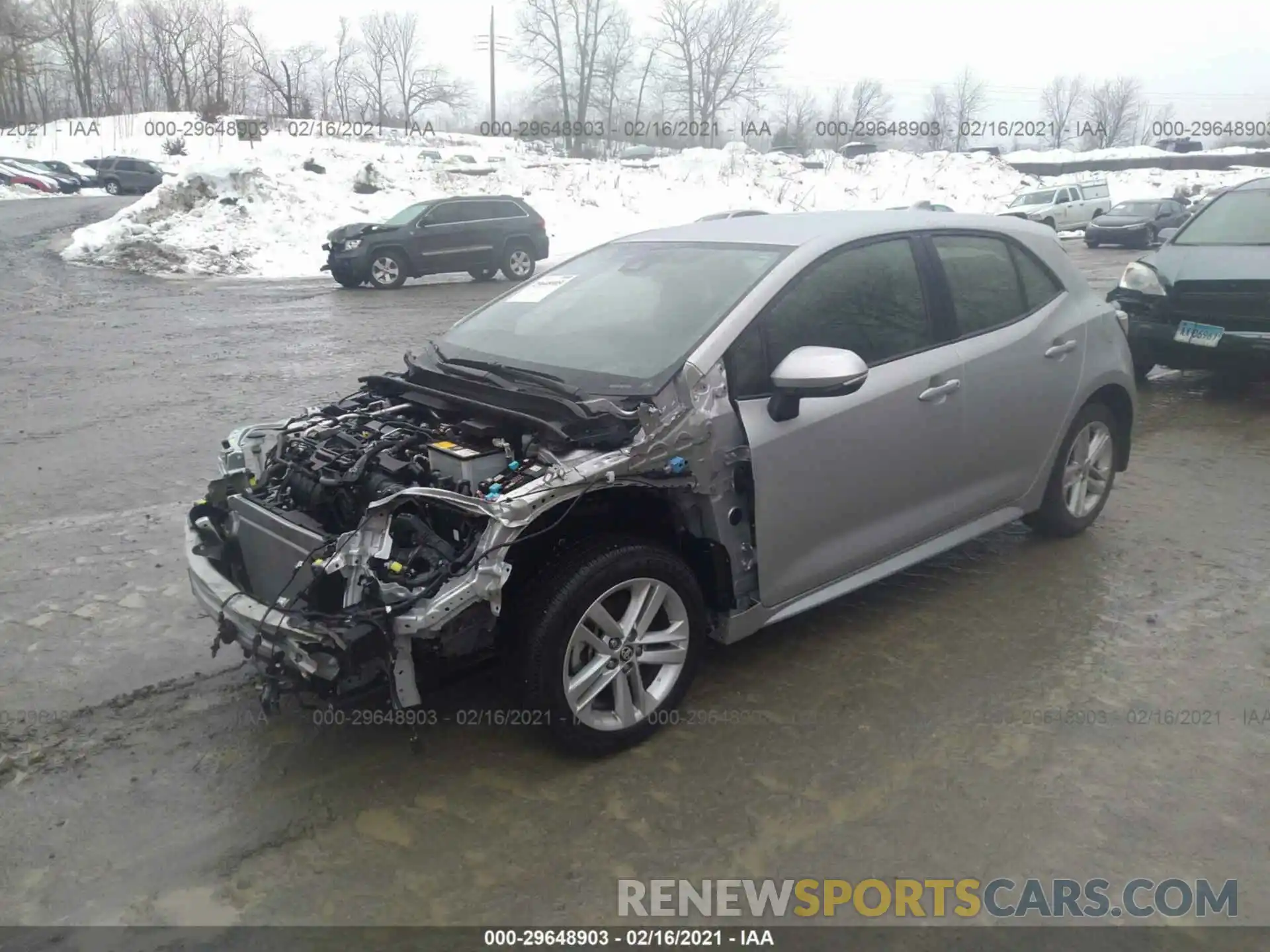 2 Photograph of a damaged car JTND4RBE2L3077163 TOYOTA COROLLA HATCHBACK 2020