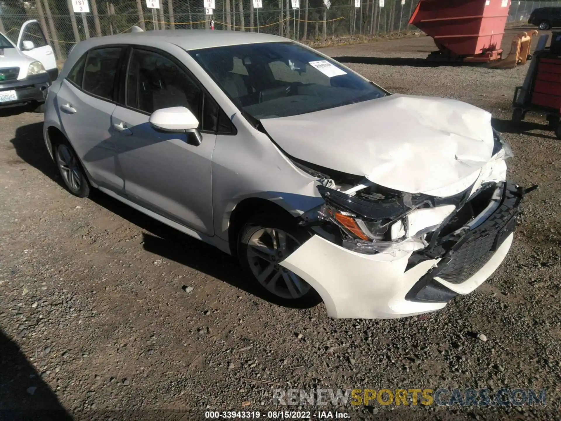 1 Photograph of a damaged car JTND4RBE2L3085263 TOYOTA COROLLA HATCHBACK 2020