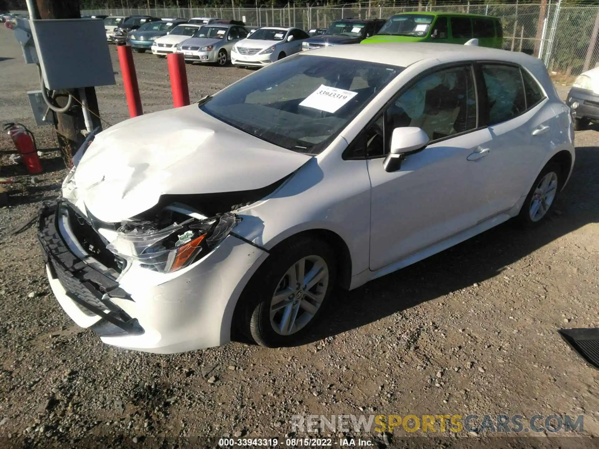 2 Photograph of a damaged car JTND4RBE2L3085263 TOYOTA COROLLA HATCHBACK 2020