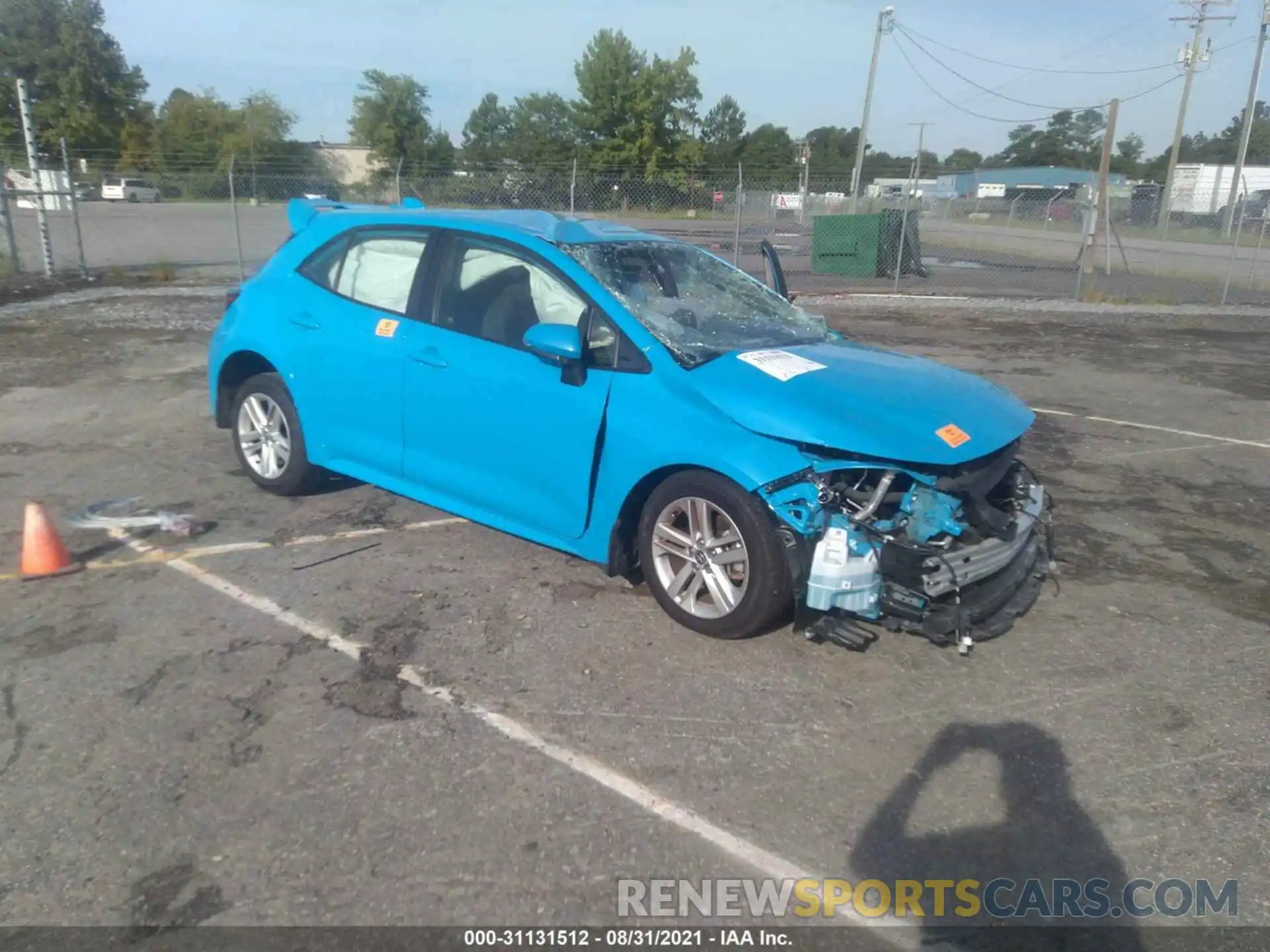 1 Photograph of a damaged car JTND4RBE2L3092200 TOYOTA COROLLA HATCHBACK 2020