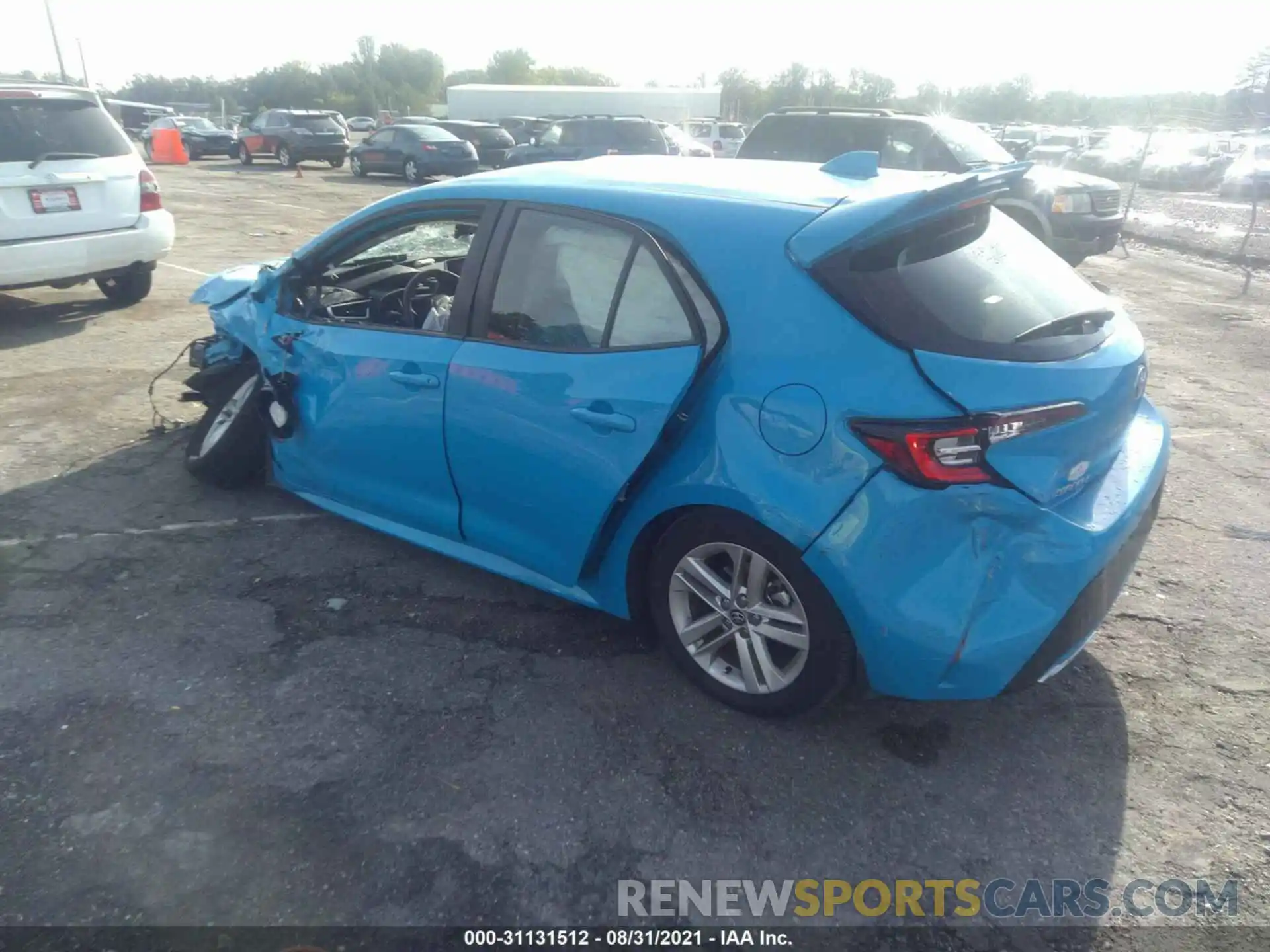 3 Photograph of a damaged car JTND4RBE2L3092200 TOYOTA COROLLA HATCHBACK 2020