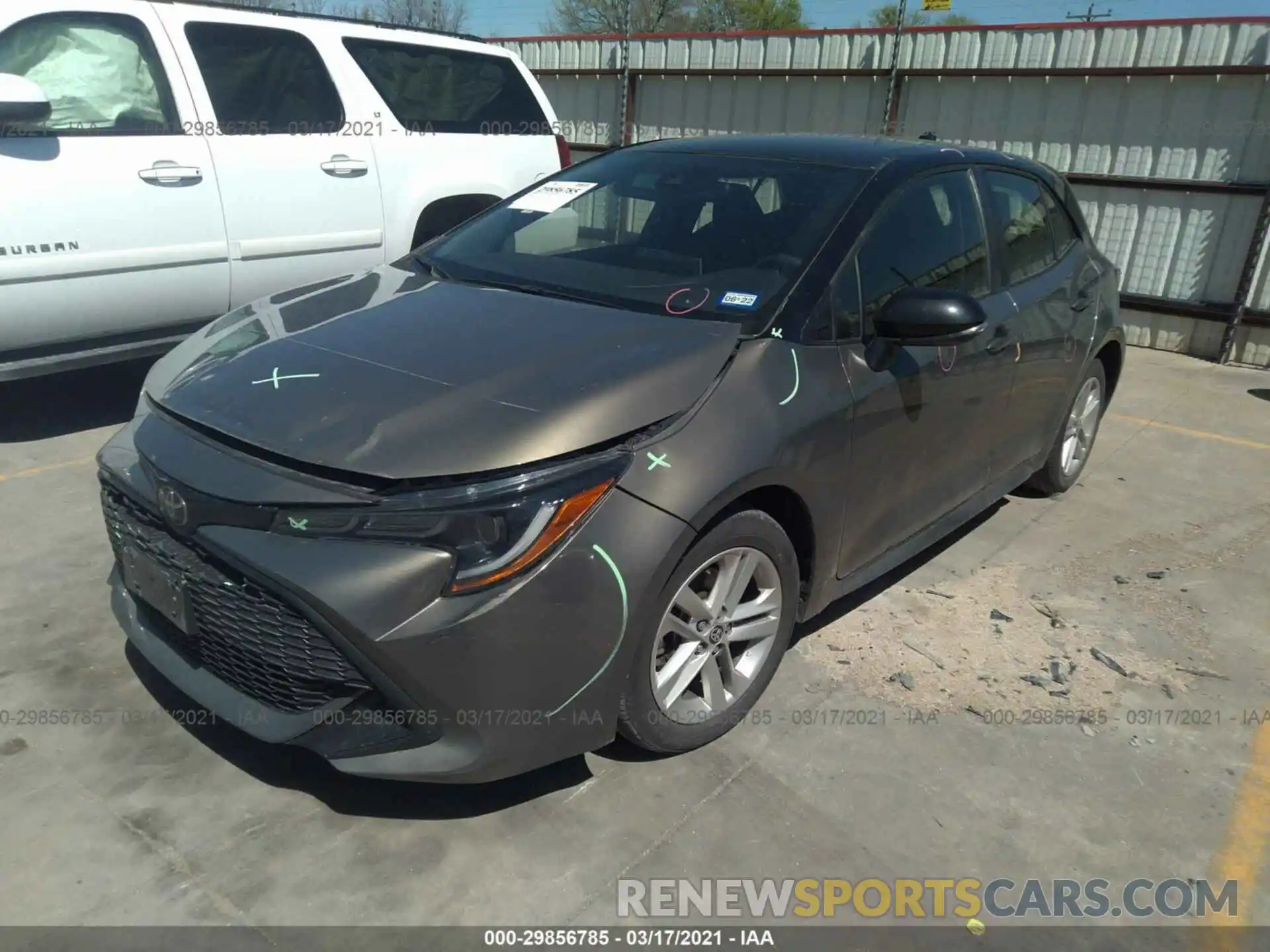 2 Photograph of a damaged car JTND4RBE2L3097977 TOYOTA COROLLA HATCHBACK 2020