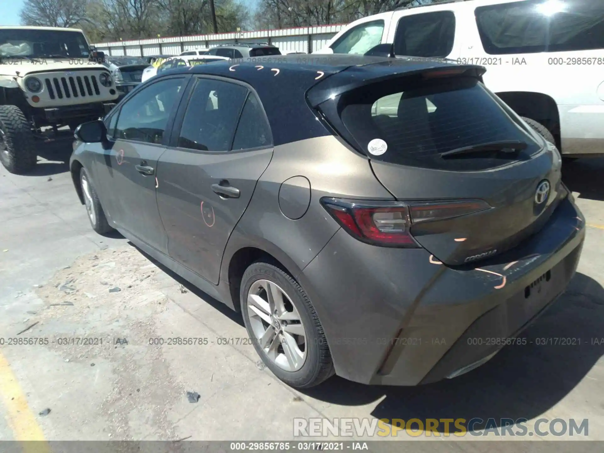 3 Photograph of a damaged car JTND4RBE2L3097977 TOYOTA COROLLA HATCHBACK 2020