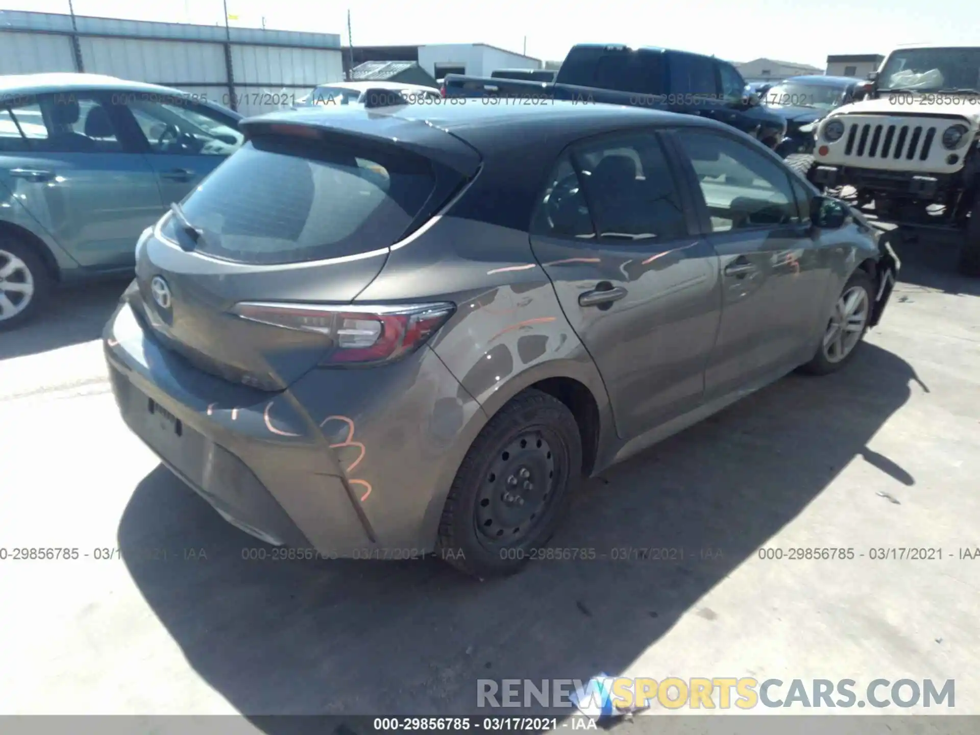 4 Photograph of a damaged car JTND4RBE2L3097977 TOYOTA COROLLA HATCHBACK 2020