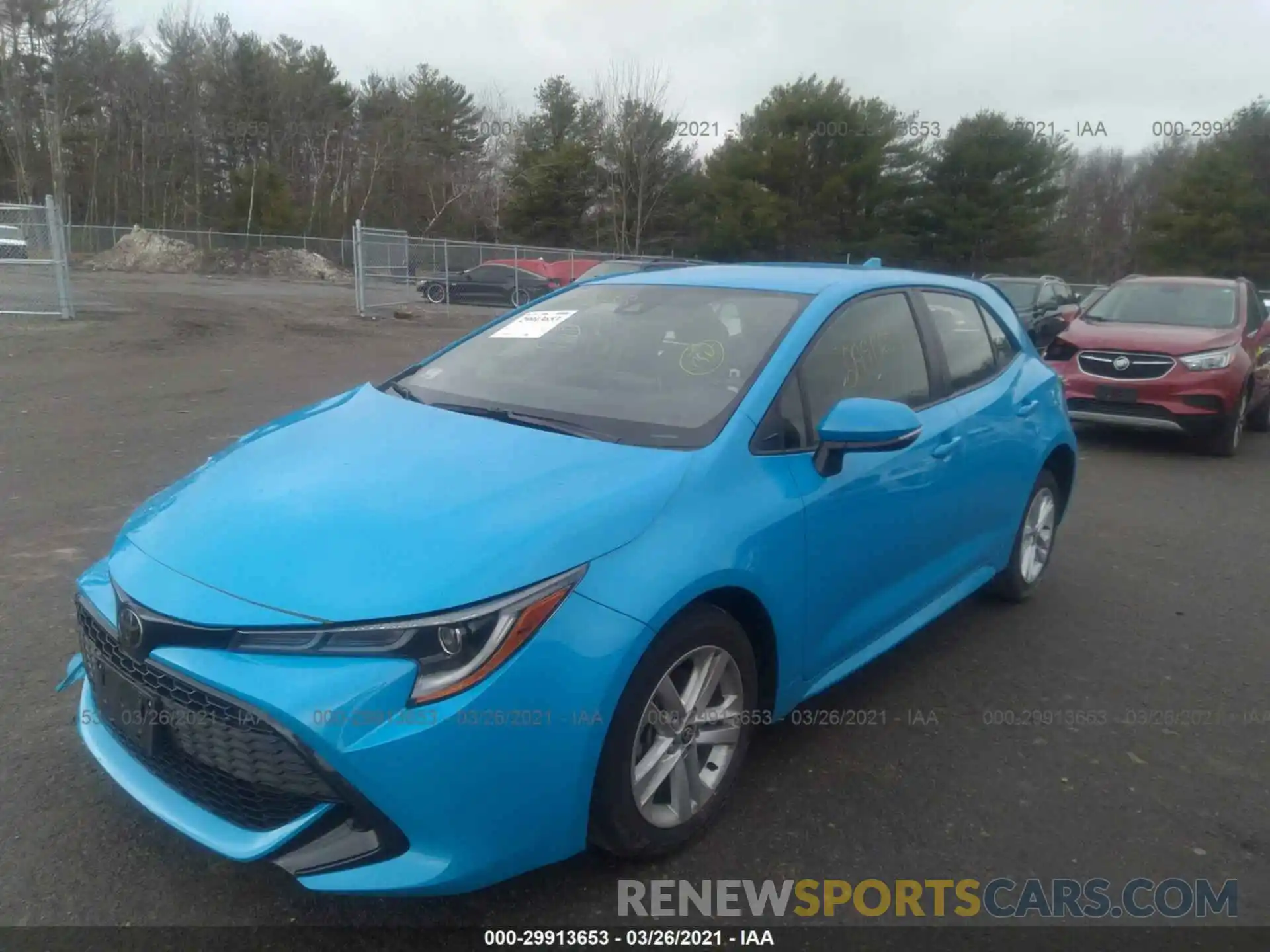 2 Photograph of a damaged car JTND4RBE3L3075518 TOYOTA COROLLA HATCHBACK 2020