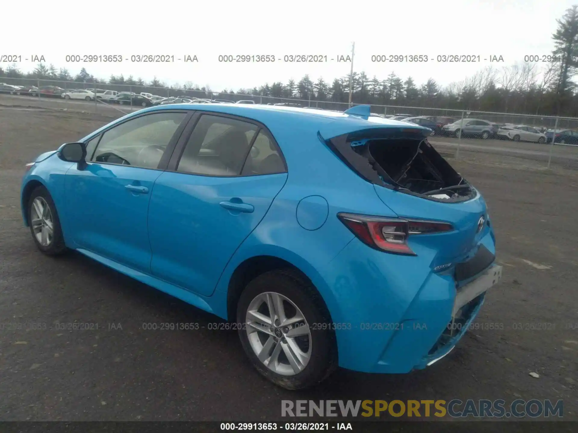 3 Photograph of a damaged car JTND4RBE3L3075518 TOYOTA COROLLA HATCHBACK 2020