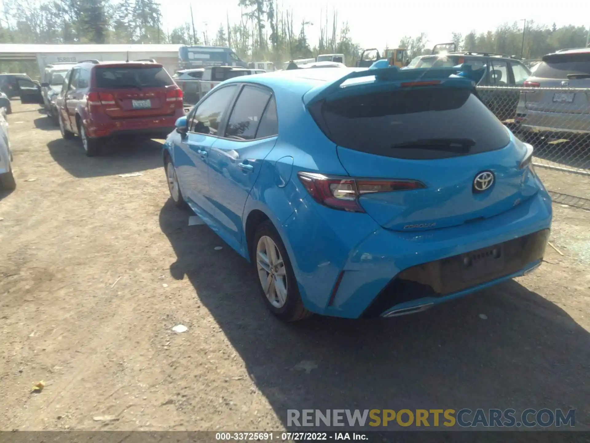 3 Photograph of a damaged car JTND4RBE3L3090228 TOYOTA COROLLA HATCHBACK 2020