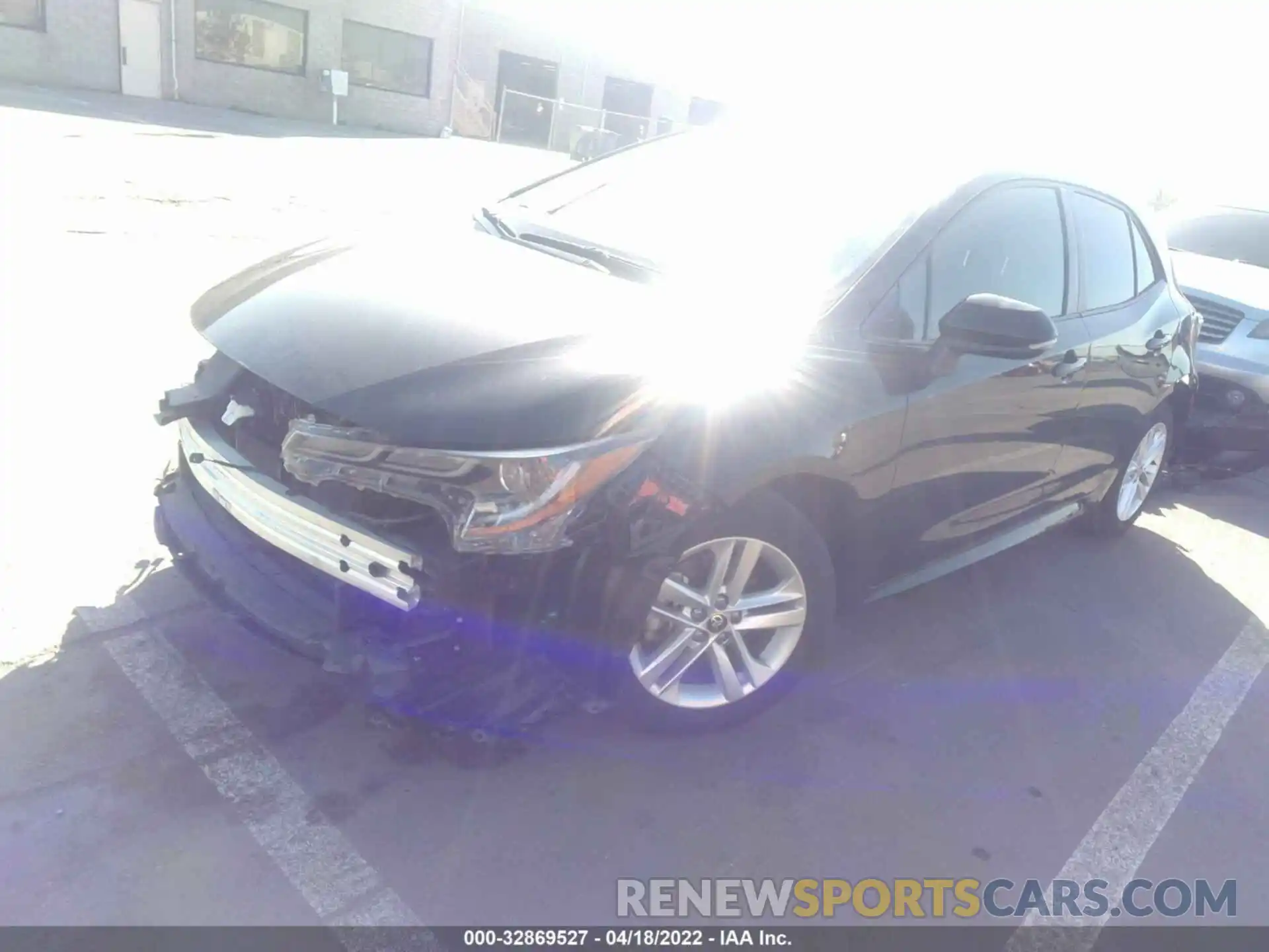 2 Photograph of a damaged car JTND4RBE4L3091338 TOYOTA COROLLA HATCHBACK 2020