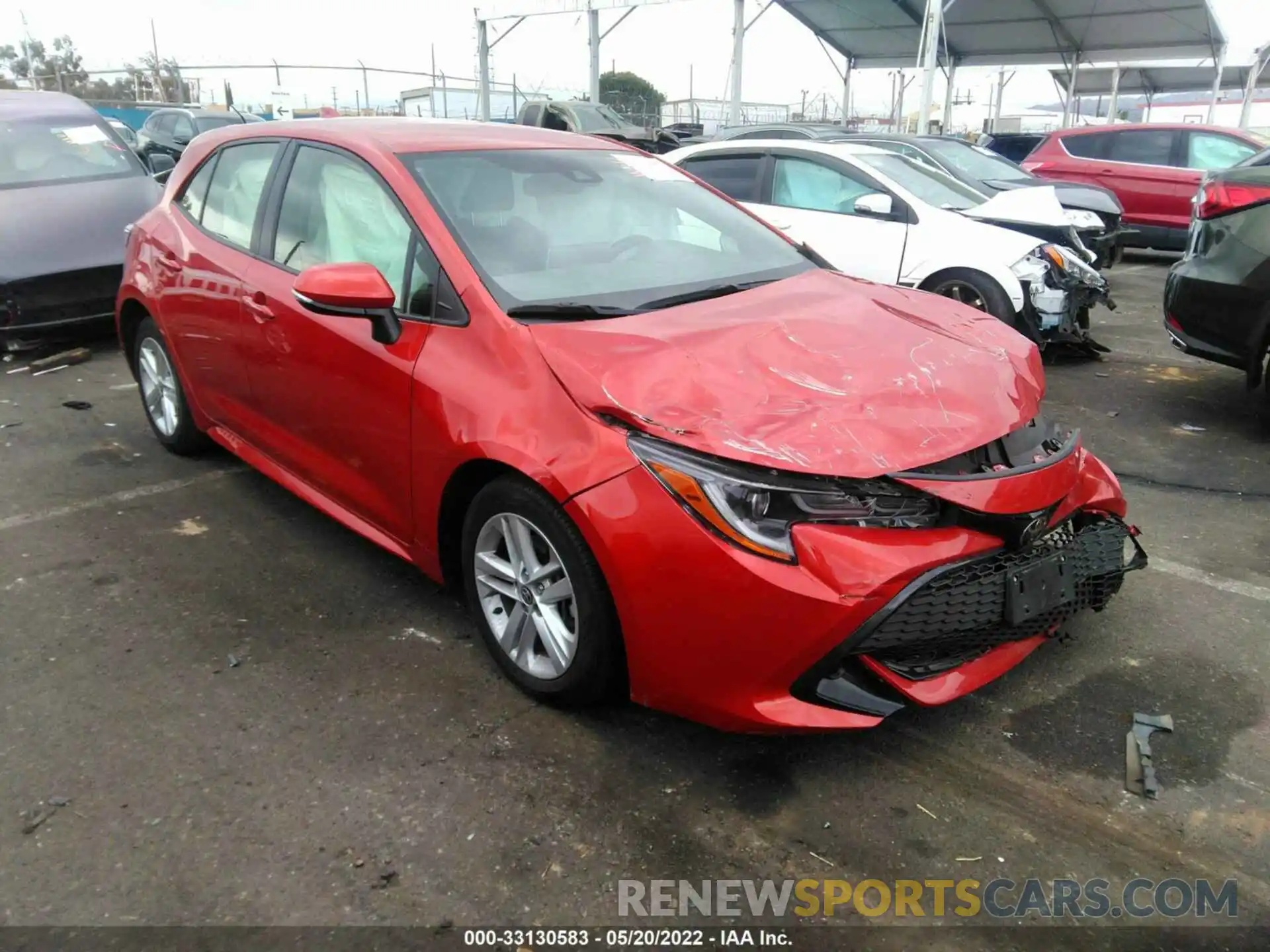 1 Photograph of a damaged car JTND4RBE6L3075044 TOYOTA COROLLA HATCHBACK 2020