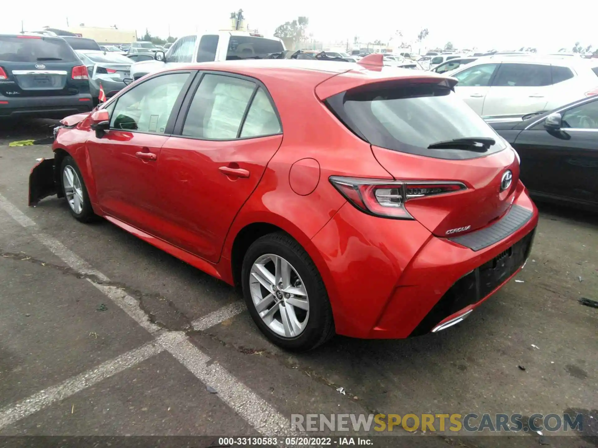 3 Photograph of a damaged car JTND4RBE6L3075044 TOYOTA COROLLA HATCHBACK 2020