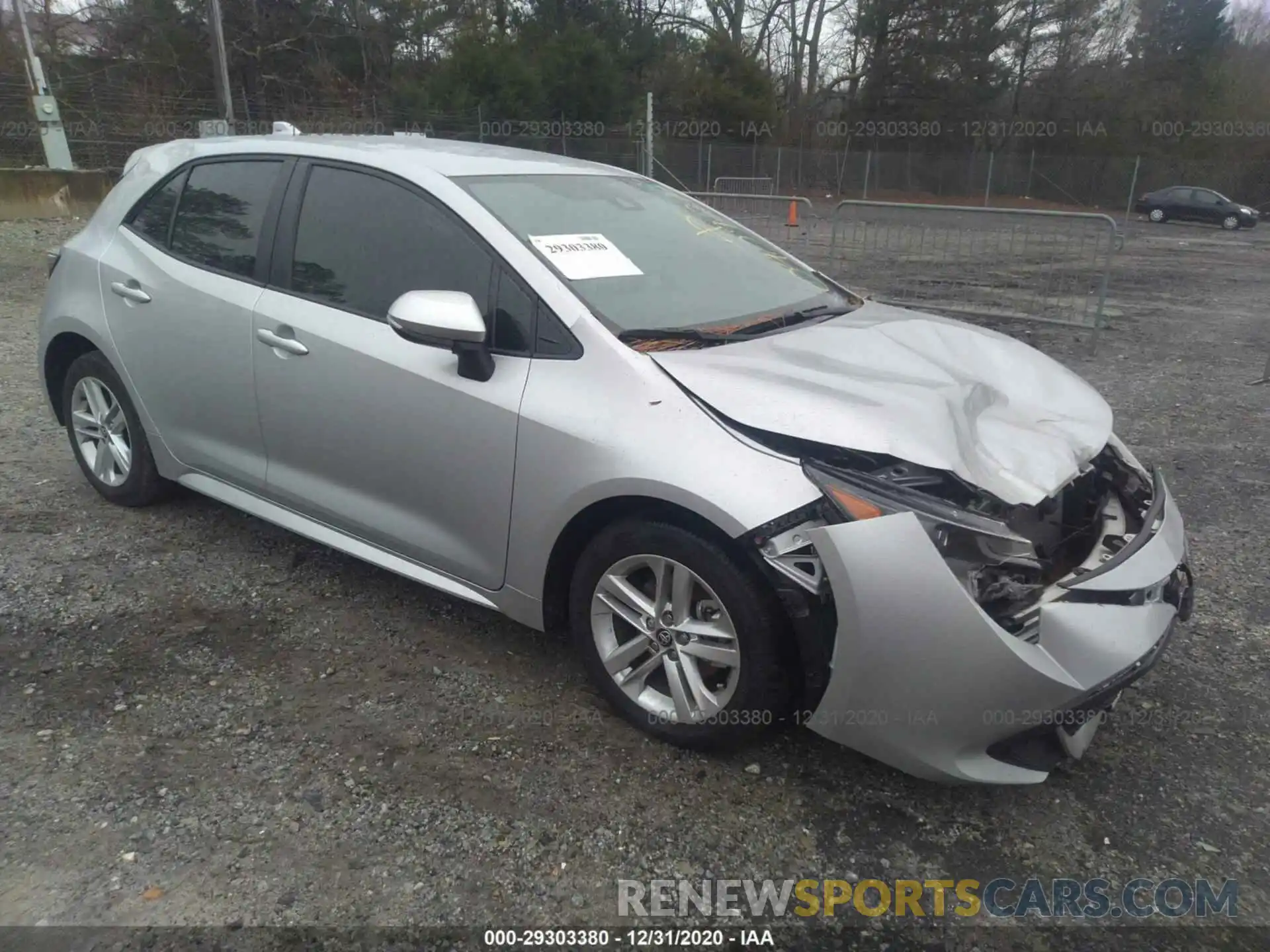 1 Photograph of a damaged car JTND4RBE6L3090921 TOYOTA COROLLA HATCHBACK 2020