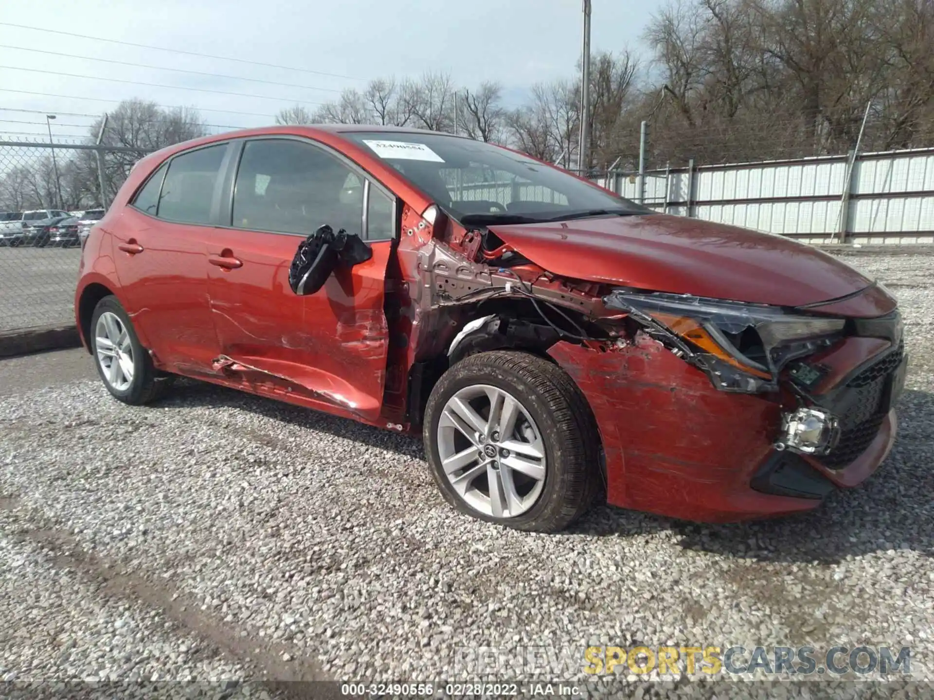 1 Photograph of a damaged car JTND4RBE7L3082990 TOYOTA COROLLA HATCHBACK 2020