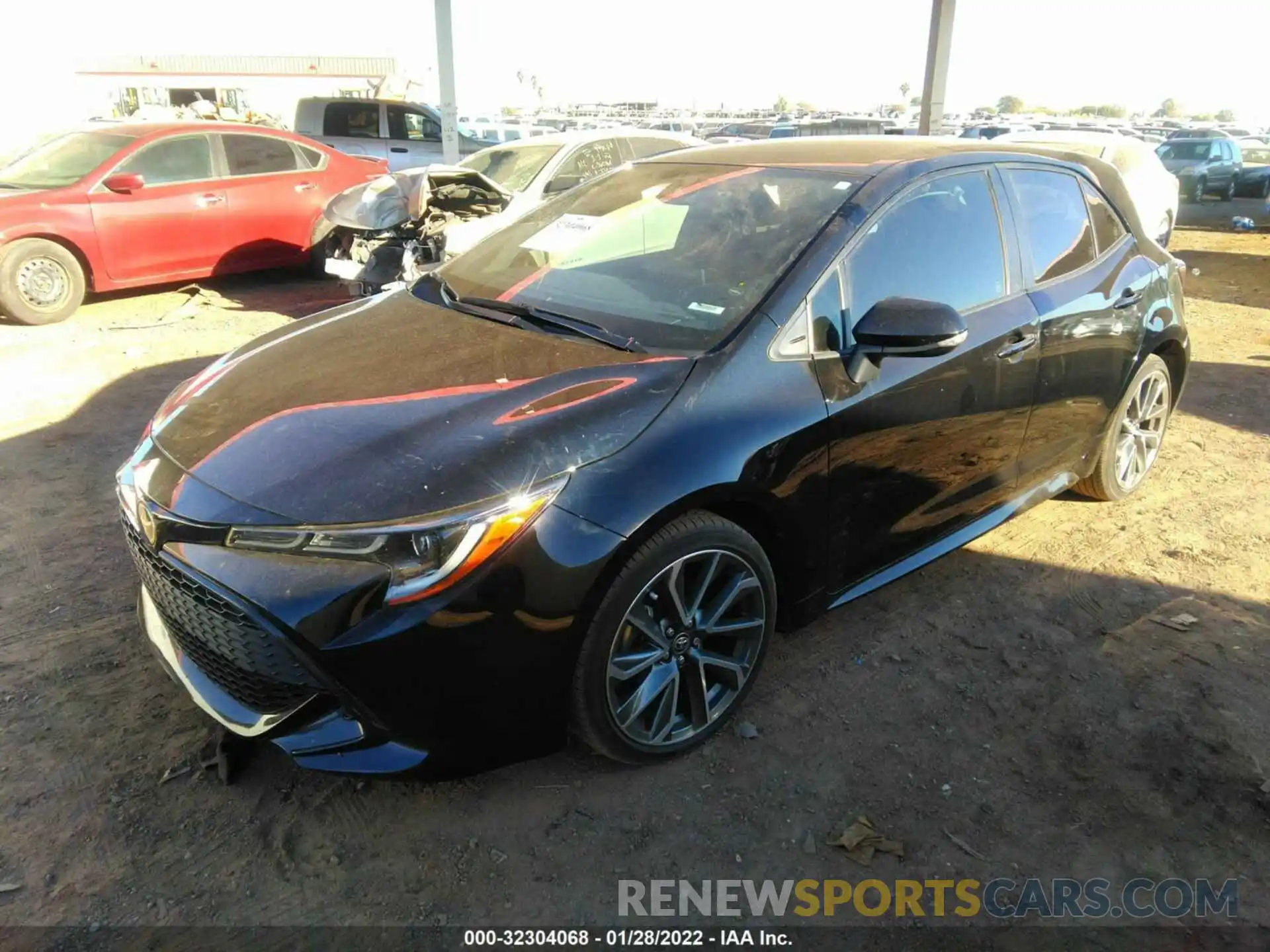 2 Photograph of a damaged car JTND4RBE7L3087963 TOYOTA COROLLA HATCHBACK 2020