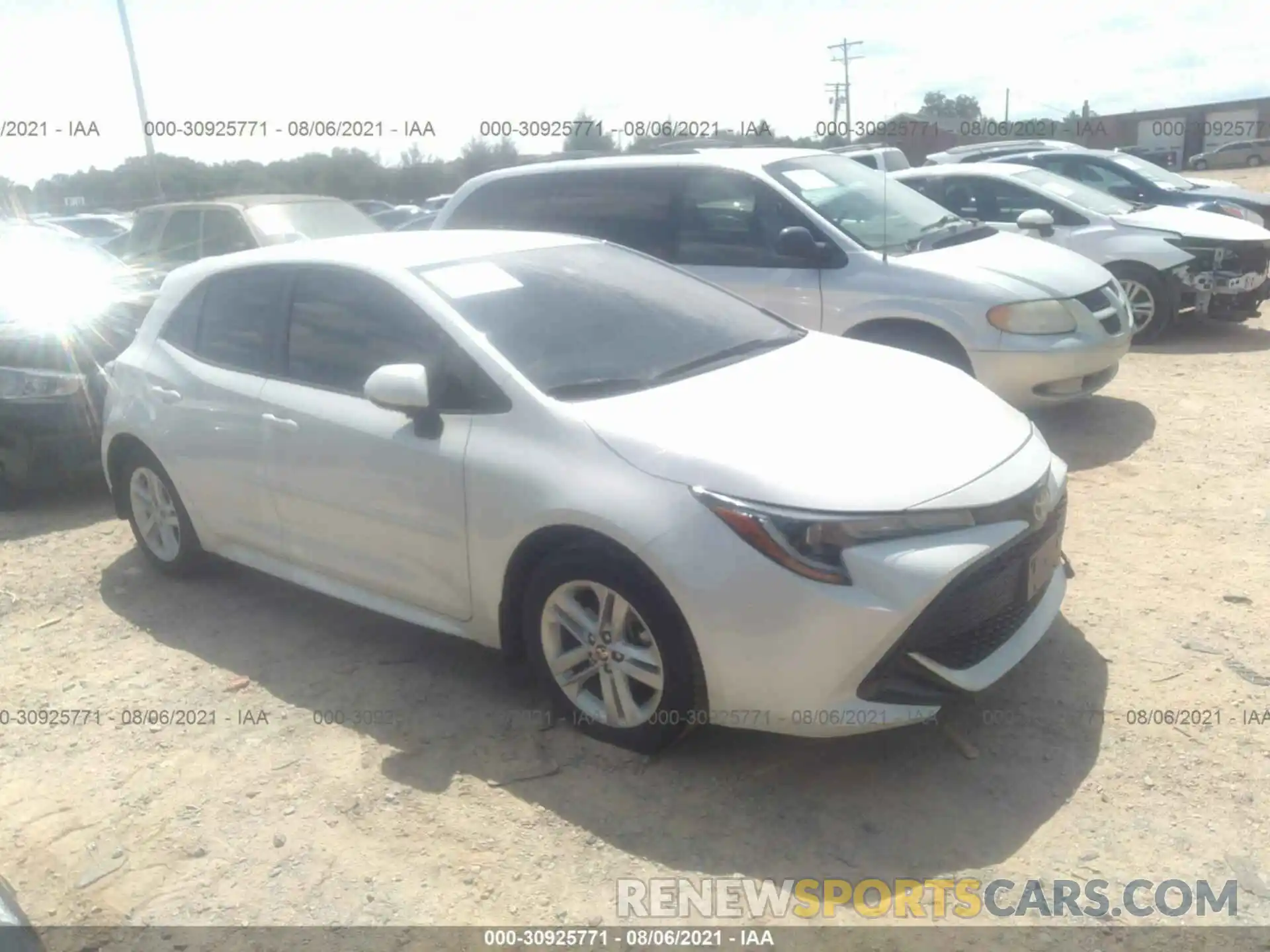 1 Photograph of a damaged car JTND4RBE7L3091270 TOYOTA COROLLA HATCHBACK 2020