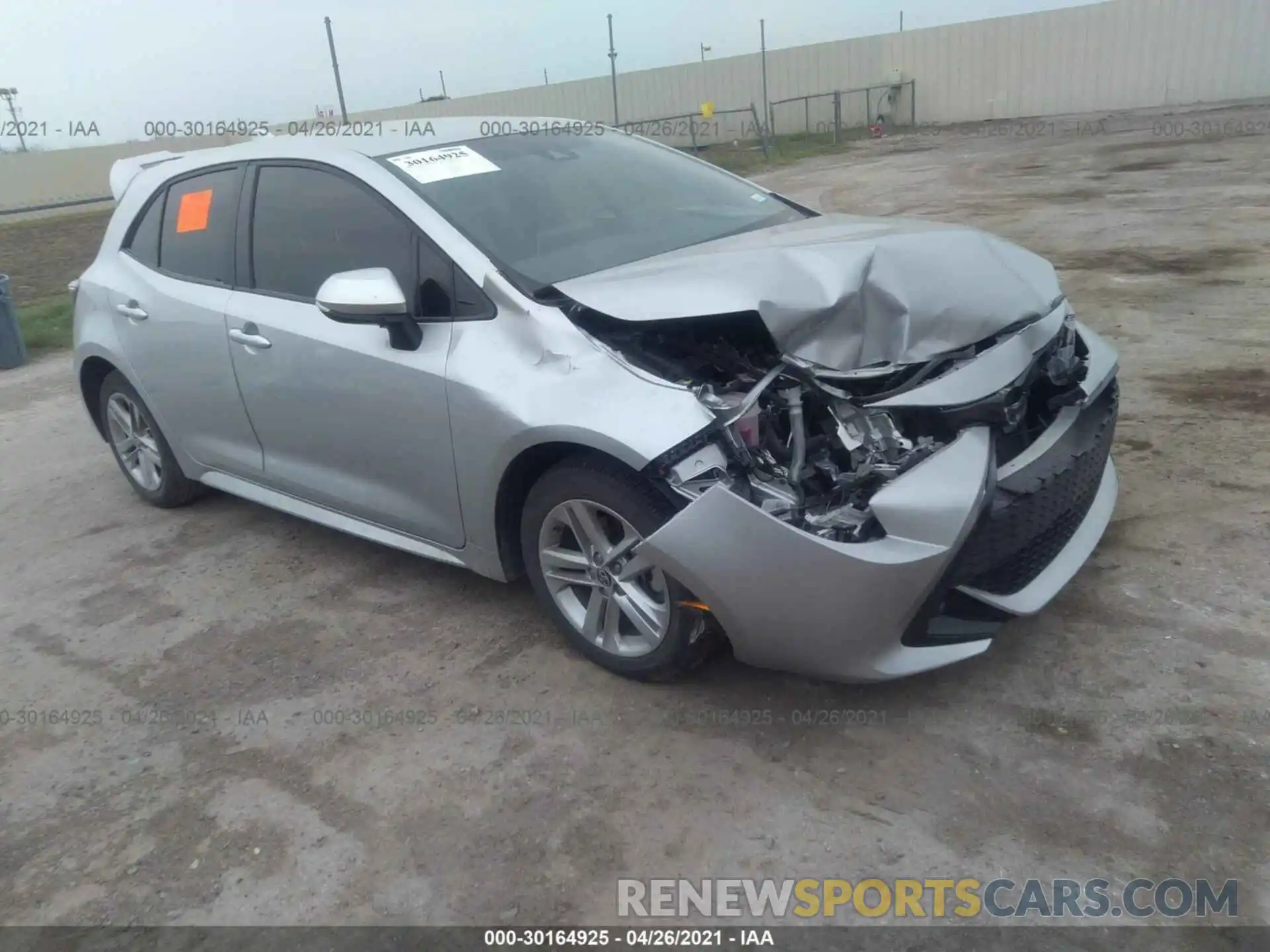 1 Photograph of a damaged car JTND4RBEXL3088993 TOYOTA COROLLA HATCHBACK 2020