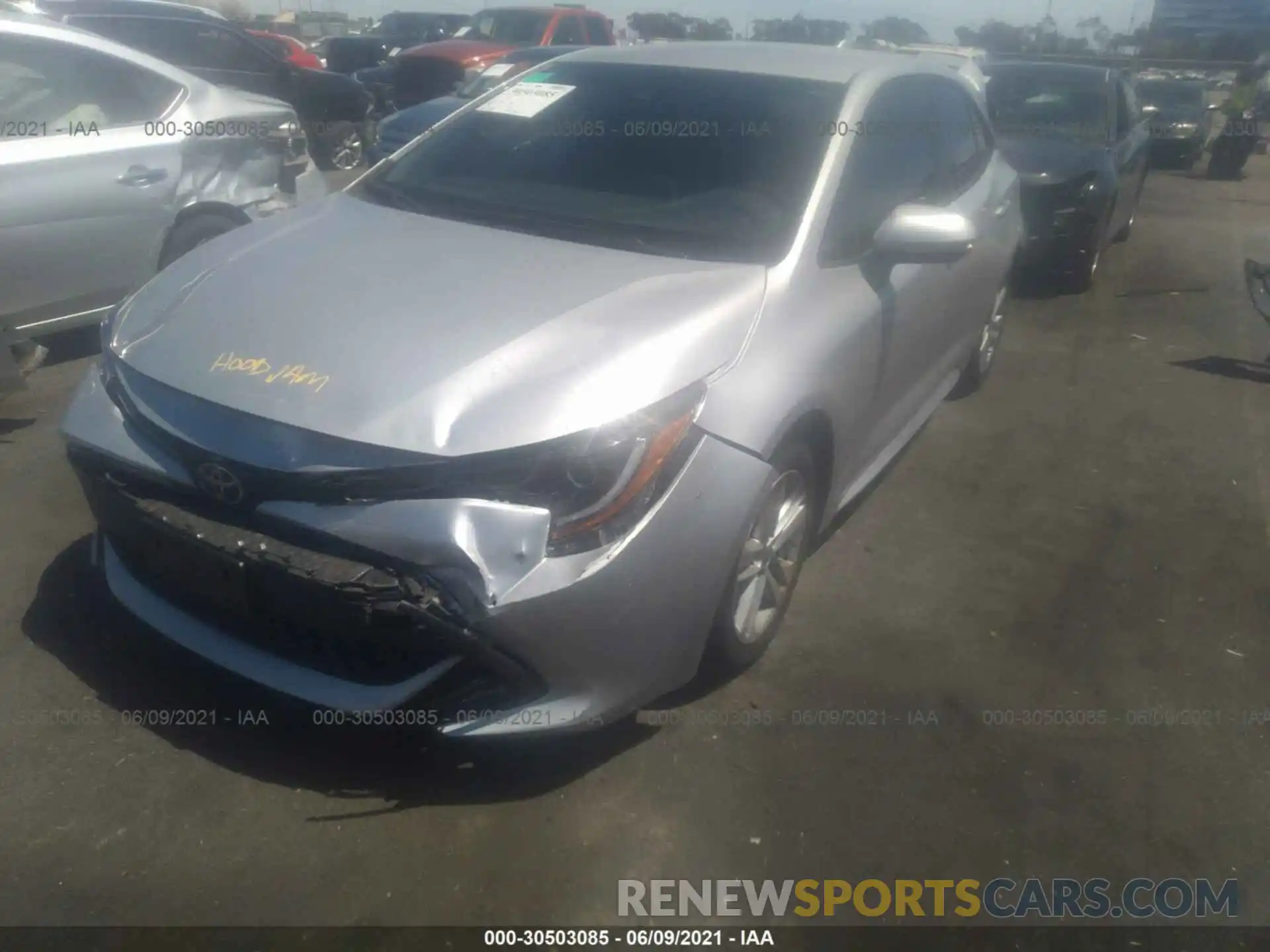 6 Photograph of a damaged car JTND4RBEXL3093577 TOYOTA COROLLA HATCHBACK 2020