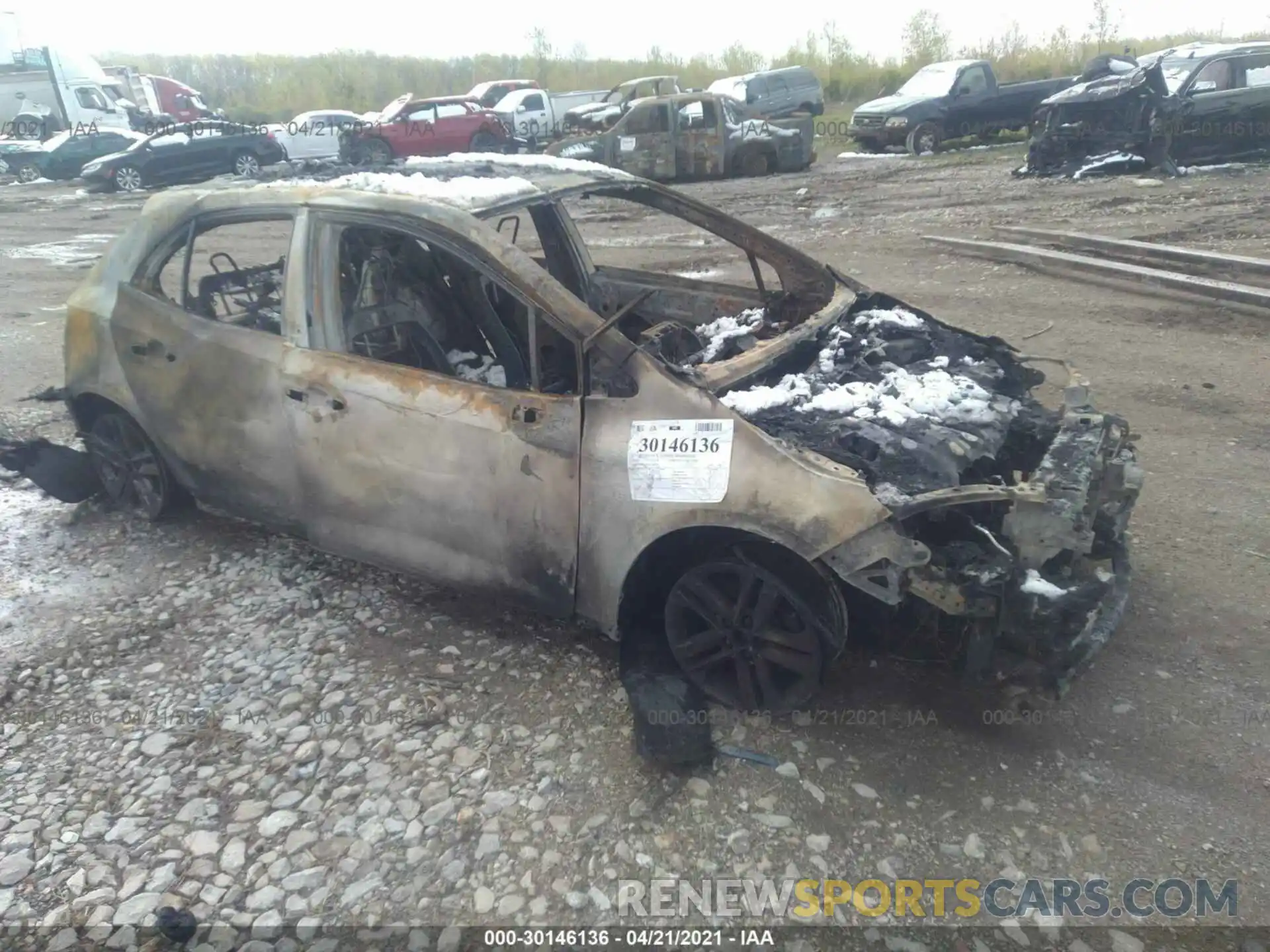 1 Photograph of a damaged car JTND4RBEXL3095541 TOYOTA COROLLA HATCHBACK 2020