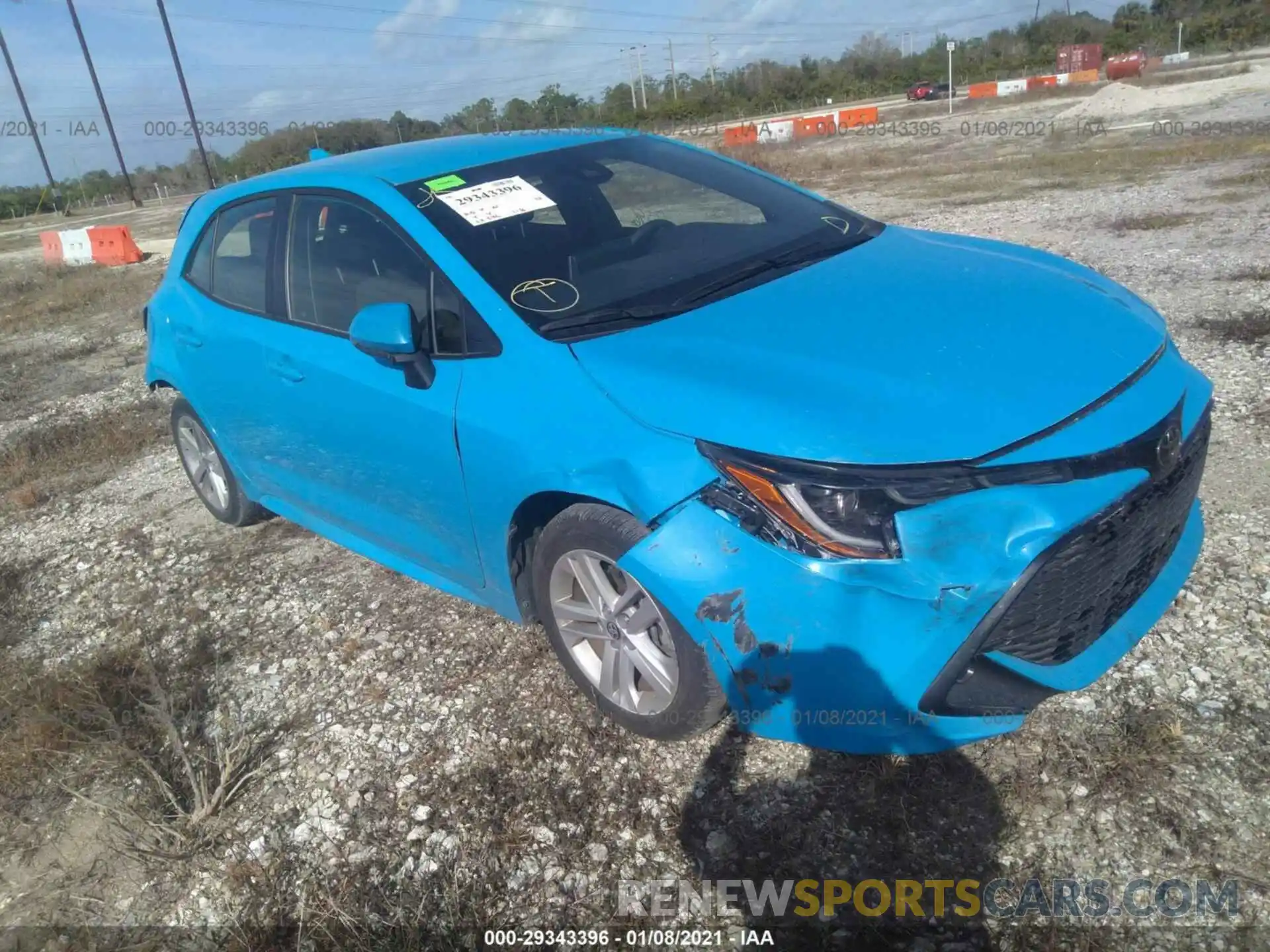 1 Photograph of a damaged car JTND4RBEXL3100933 TOYOTA COROLLA HATCHBACK 2020