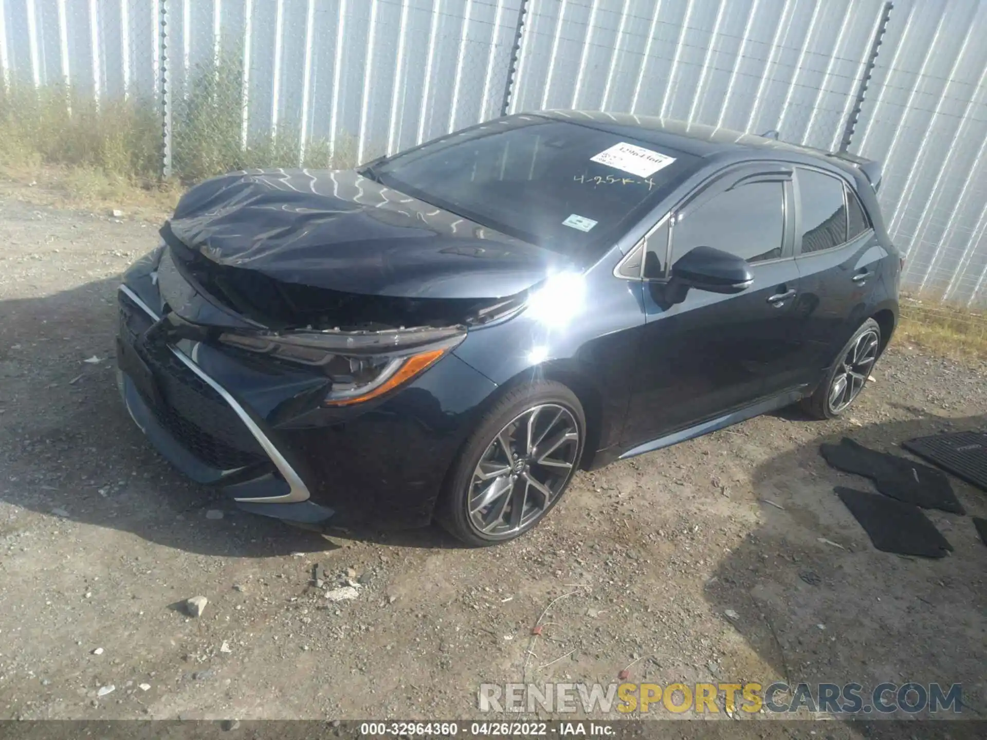 2 Photograph of a damaged car JTNA4MBE3M3105771 TOYOTA COROLLA HATCHBACK 2021