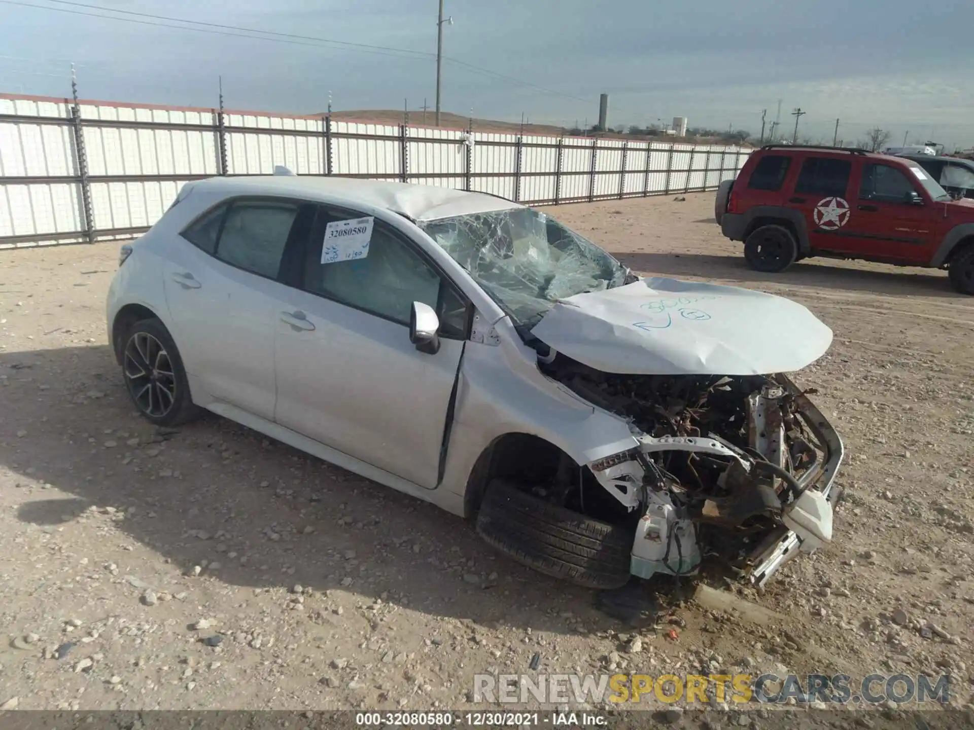 1 Photograph of a damaged car JTNA4MBE3M3107181 TOYOTA COROLLA HATCHBACK 2021