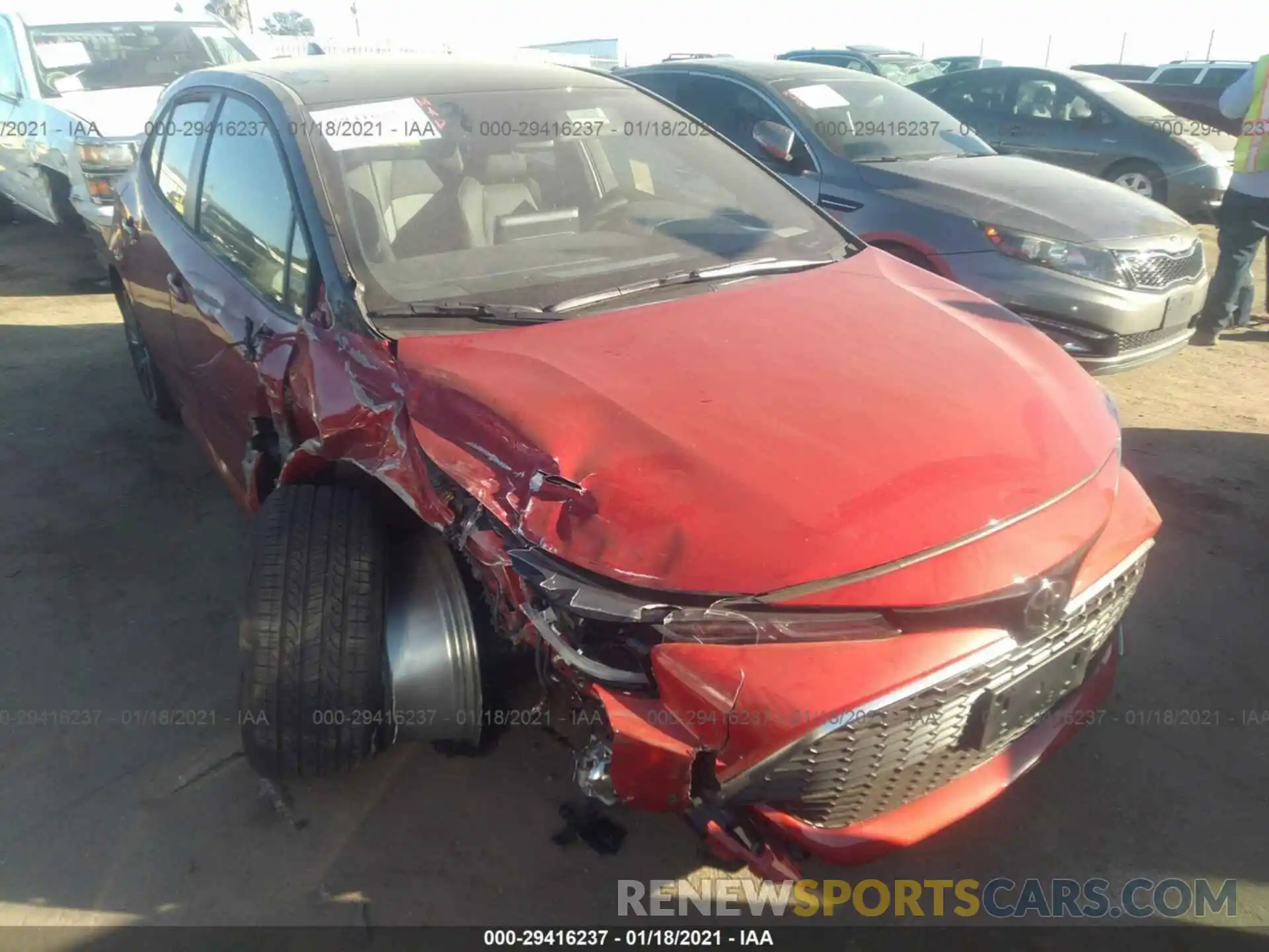 1 Photograph of a damaged car JTNA4MBE4M3114009 TOYOTA COROLLA HATCHBACK 2021