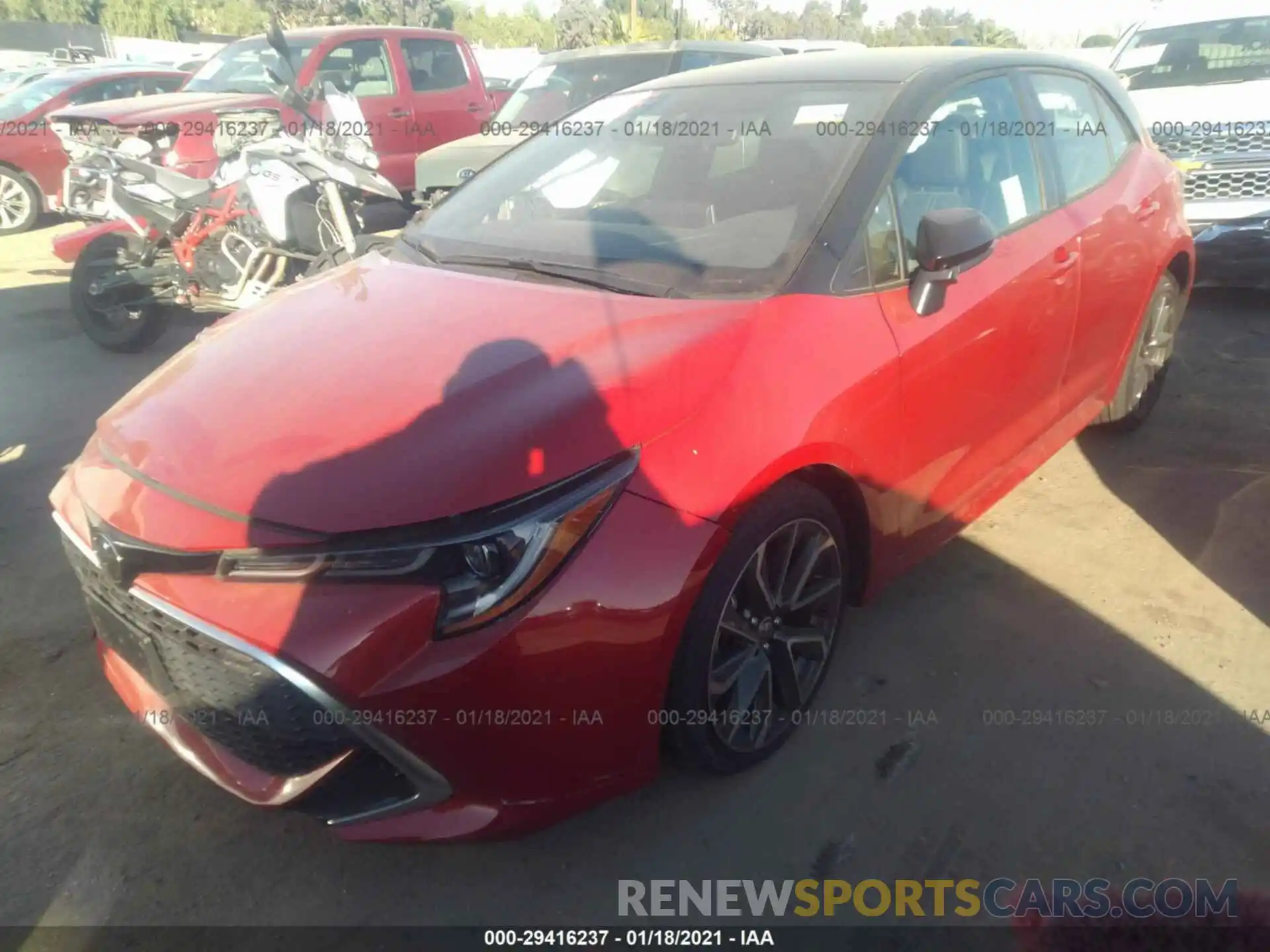 2 Photograph of a damaged car JTNA4MBE4M3114009 TOYOTA COROLLA HATCHBACK 2021