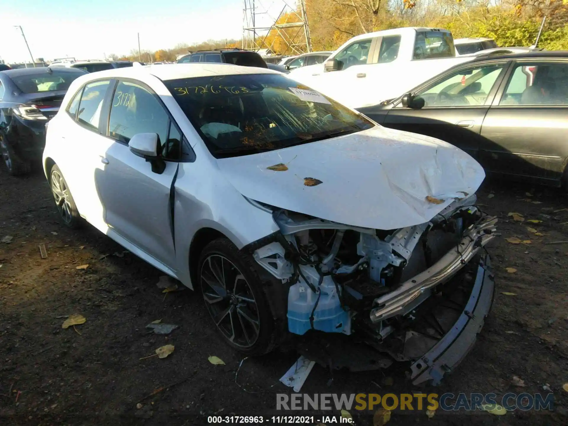 1 Photograph of a damaged car JTNA4MBE7M3130611 TOYOTA COROLLA HATCHBACK 2021