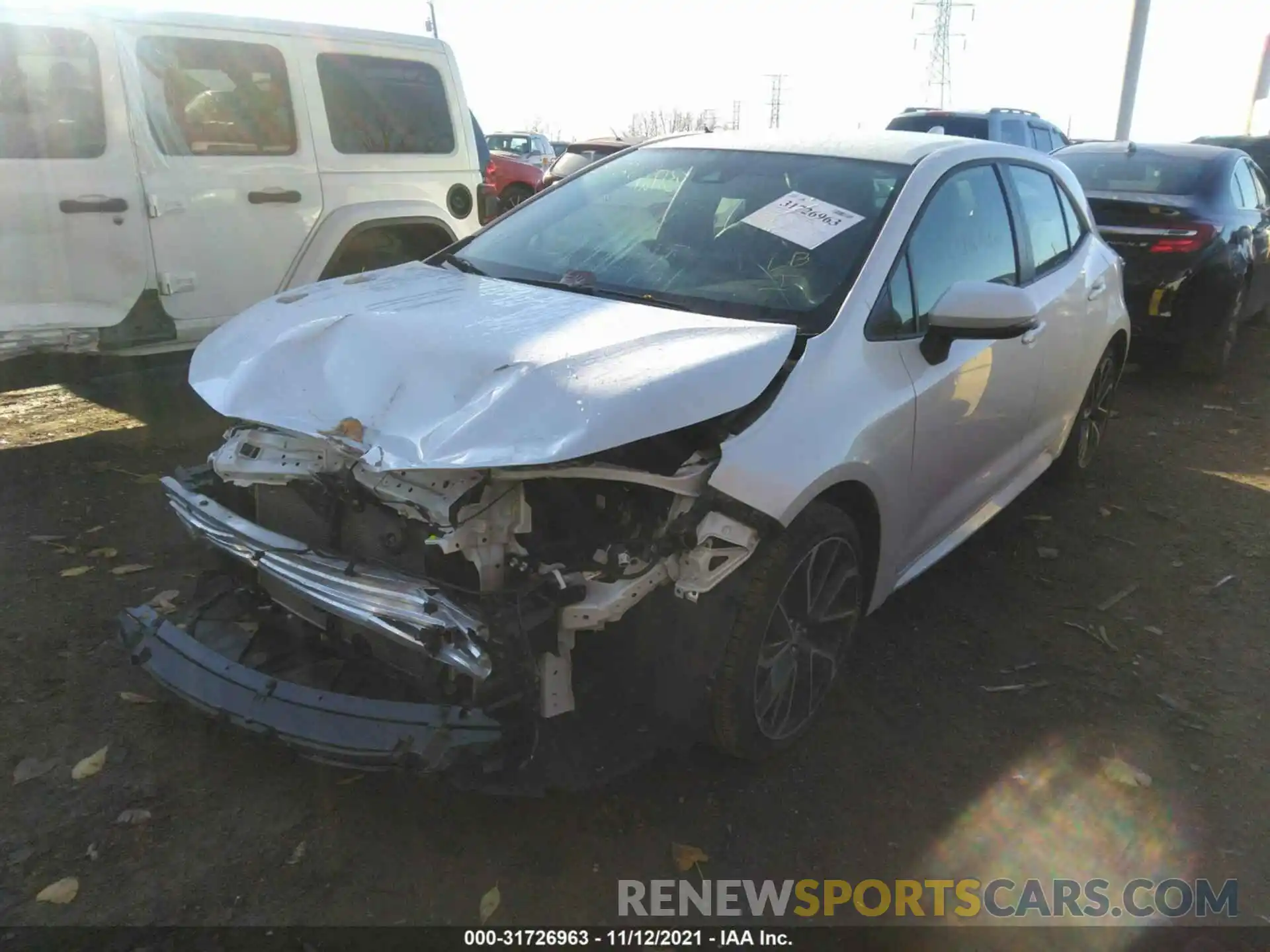 2 Photograph of a damaged car JTNA4MBE7M3130611 TOYOTA COROLLA HATCHBACK 2021