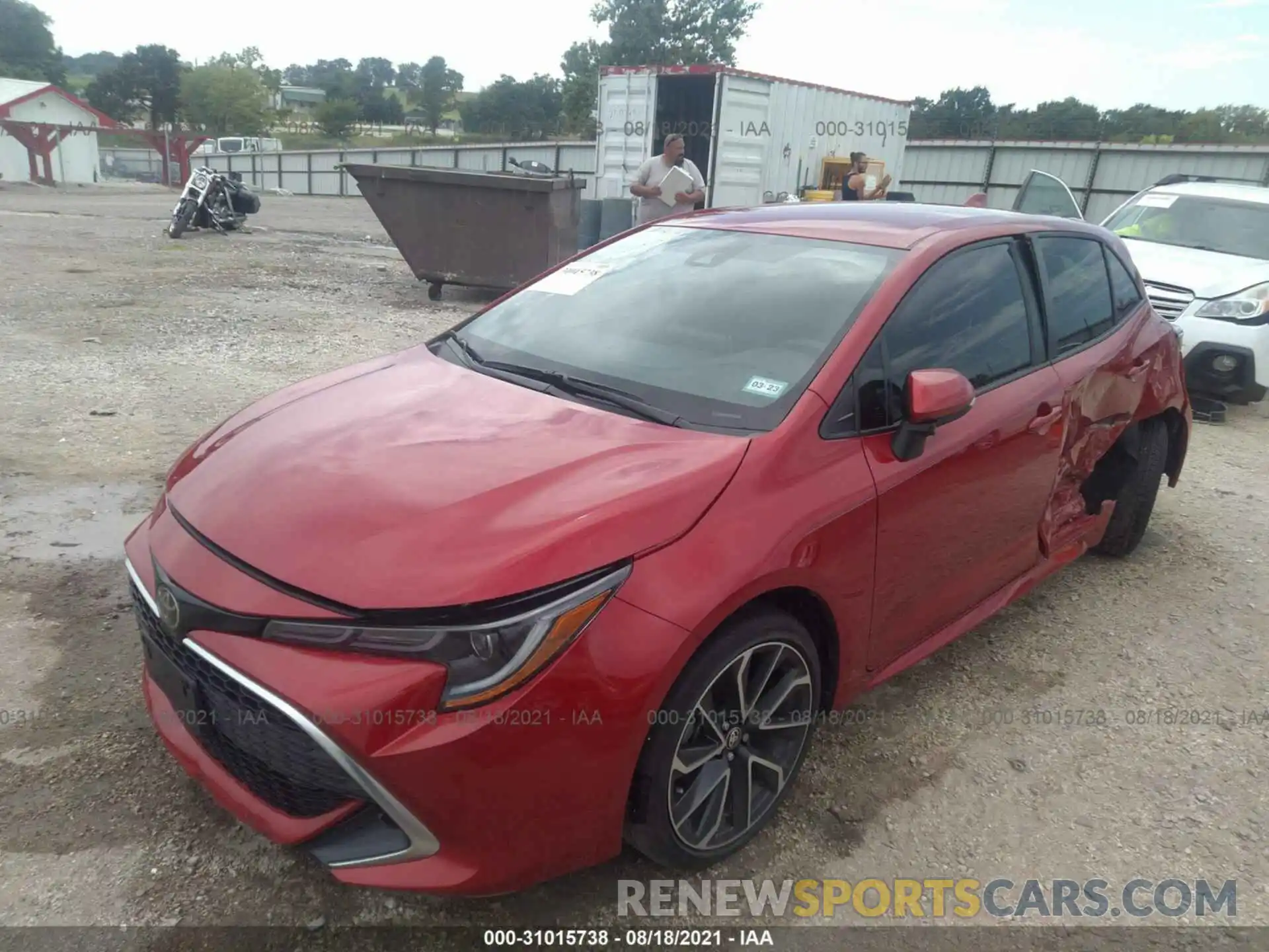 2 Photograph of a damaged car JTNA4MBEXM3121482 TOYOTA COROLLA HATCHBACK 2021