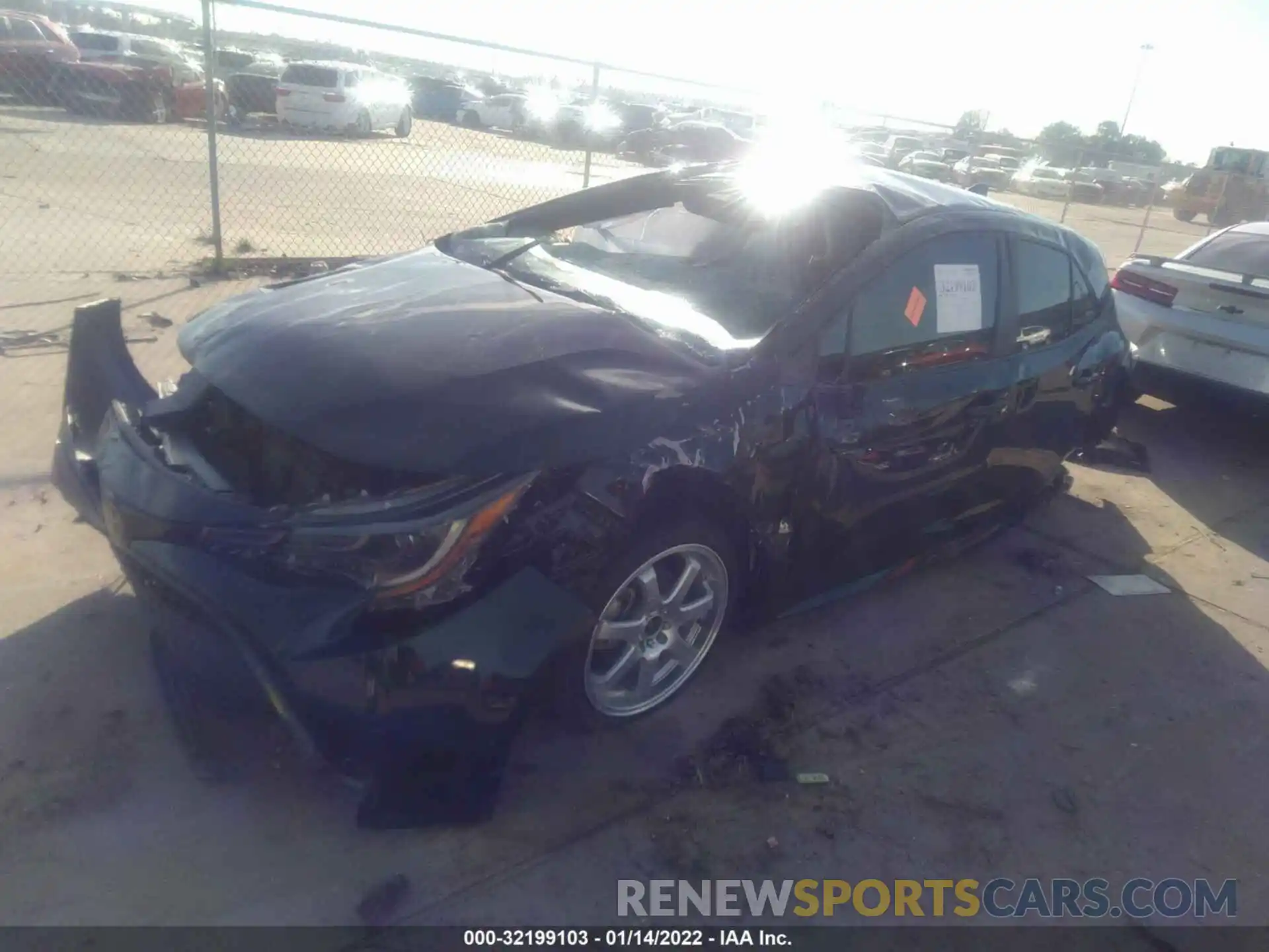 2 Photograph of a damaged car JTNB4MBE4M3132126 TOYOTA COROLLA HATCHBACK 2021