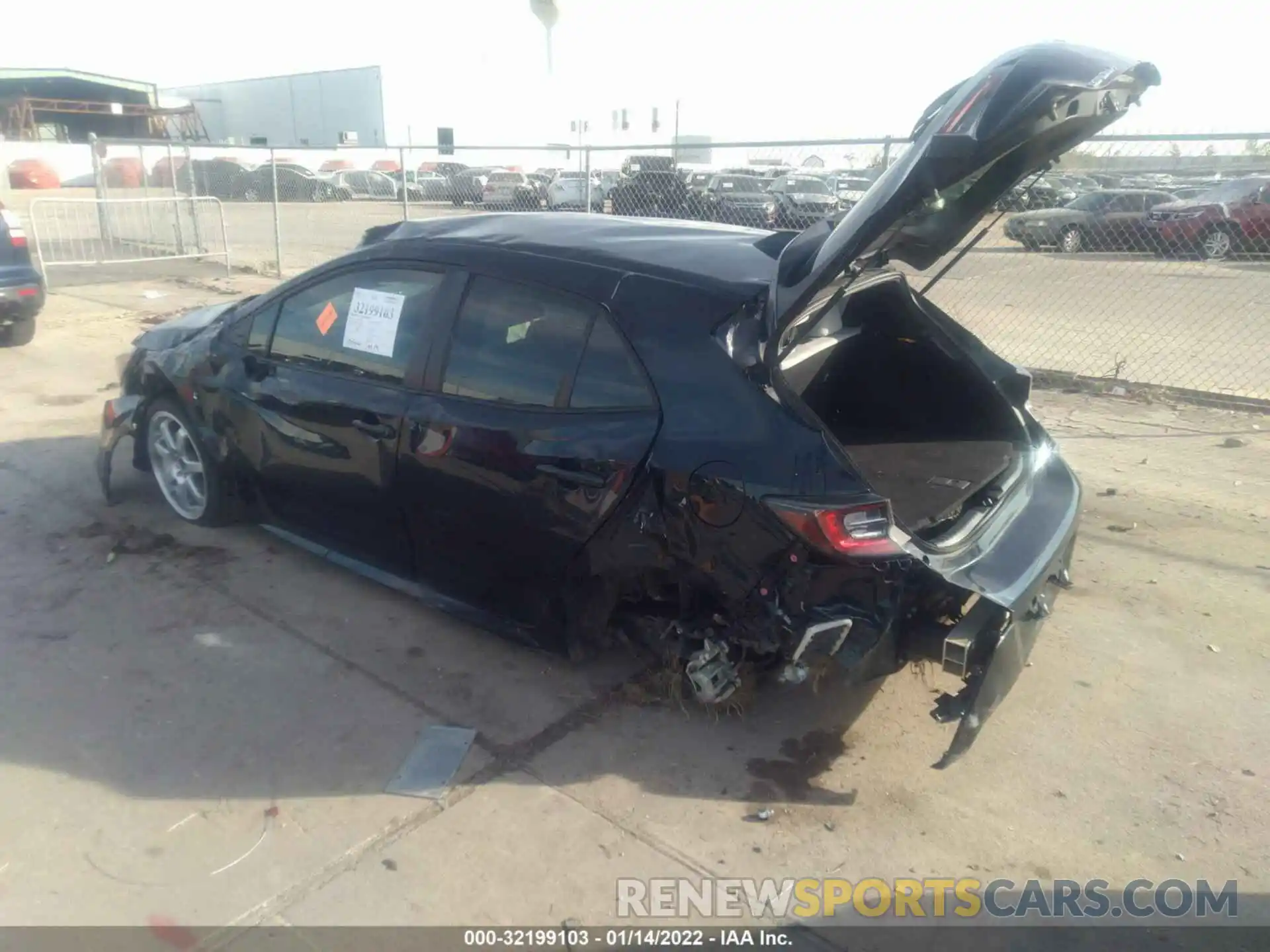 3 Photograph of a damaged car JTNB4MBE4M3132126 TOYOTA COROLLA HATCHBACK 2021