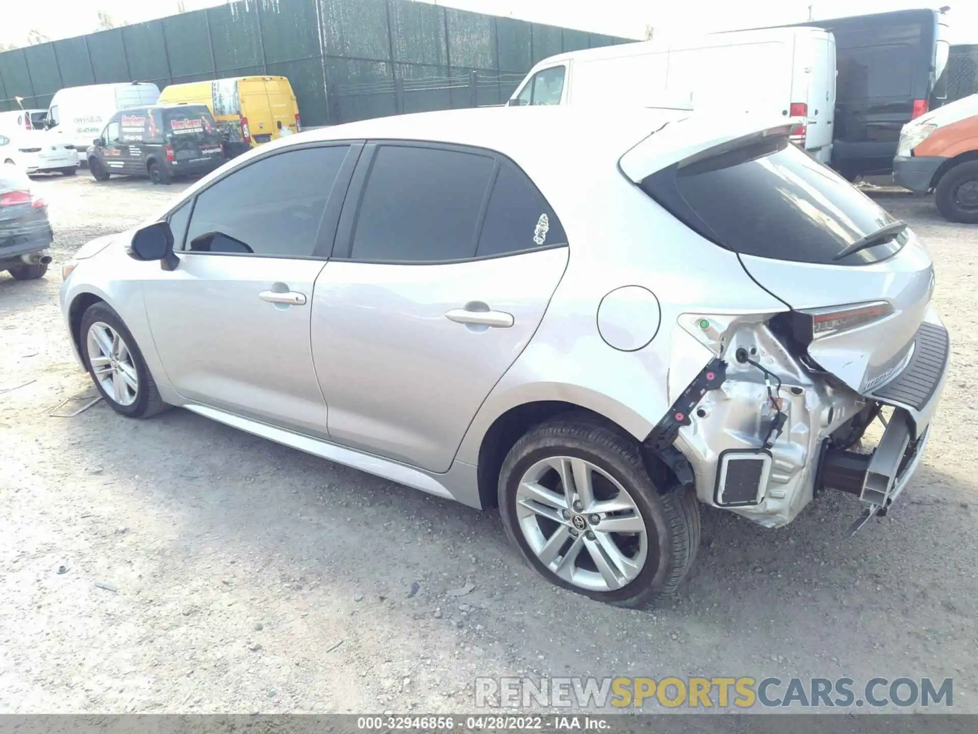 3 Photograph of a damaged car JTNB4MBE4M3132708 TOYOTA COROLLA HATCHBACK 2021