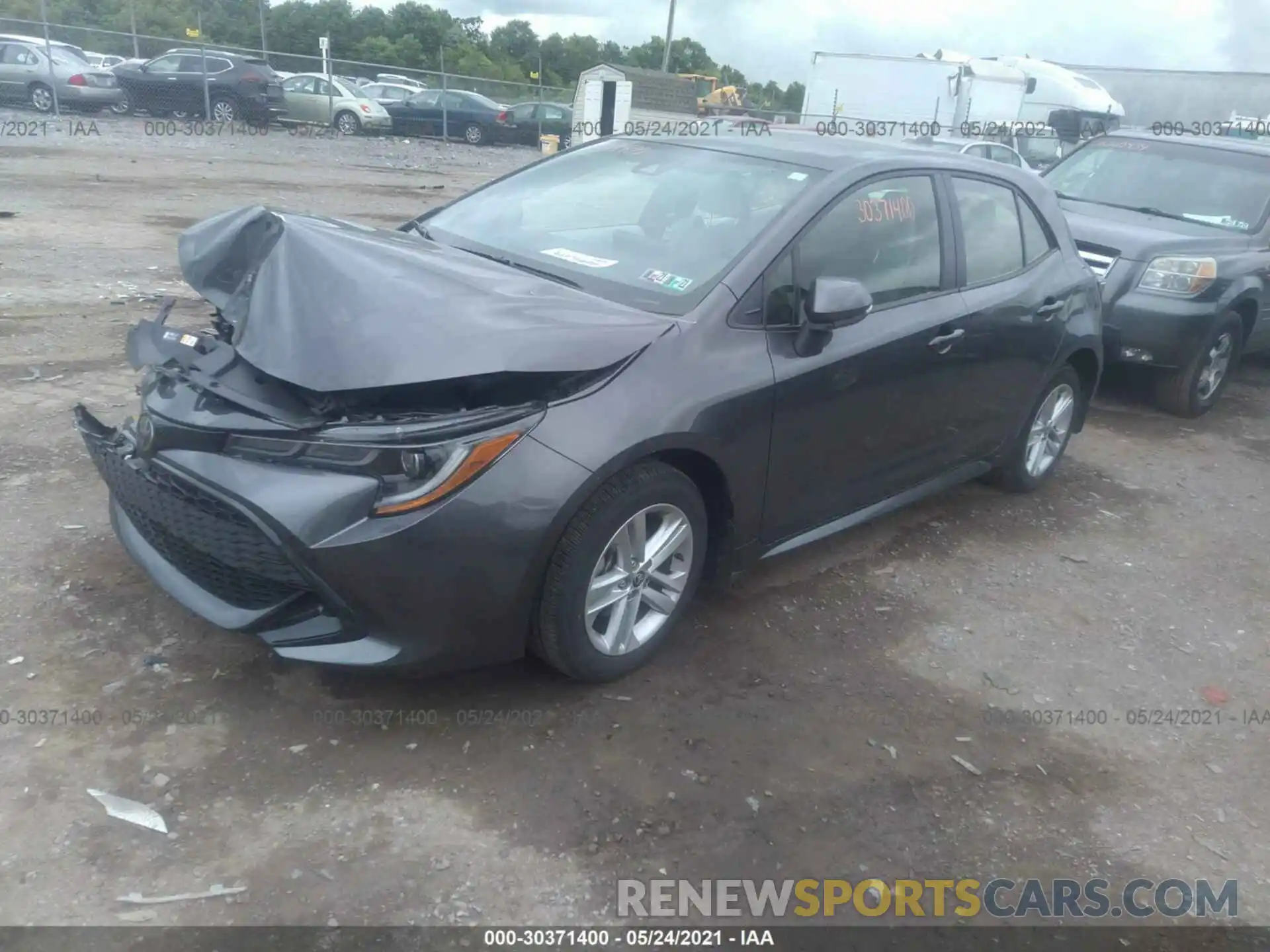 2 Photograph of a damaged car JTNB4MBE5M3109227 TOYOTA COROLLA HATCHBACK 2021