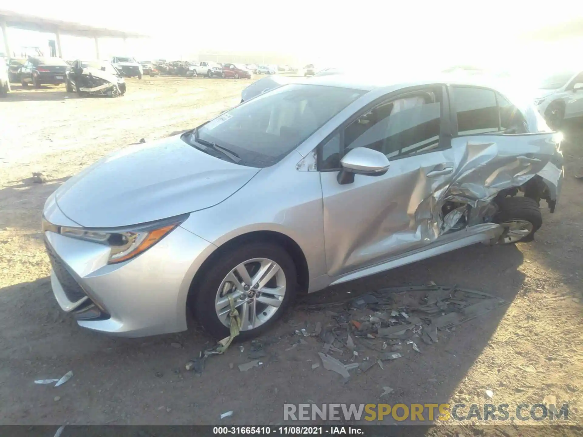 2 Photograph of a damaged car JTNB4MBE8M3121209 TOYOTA COROLLA HATCHBACK 2021