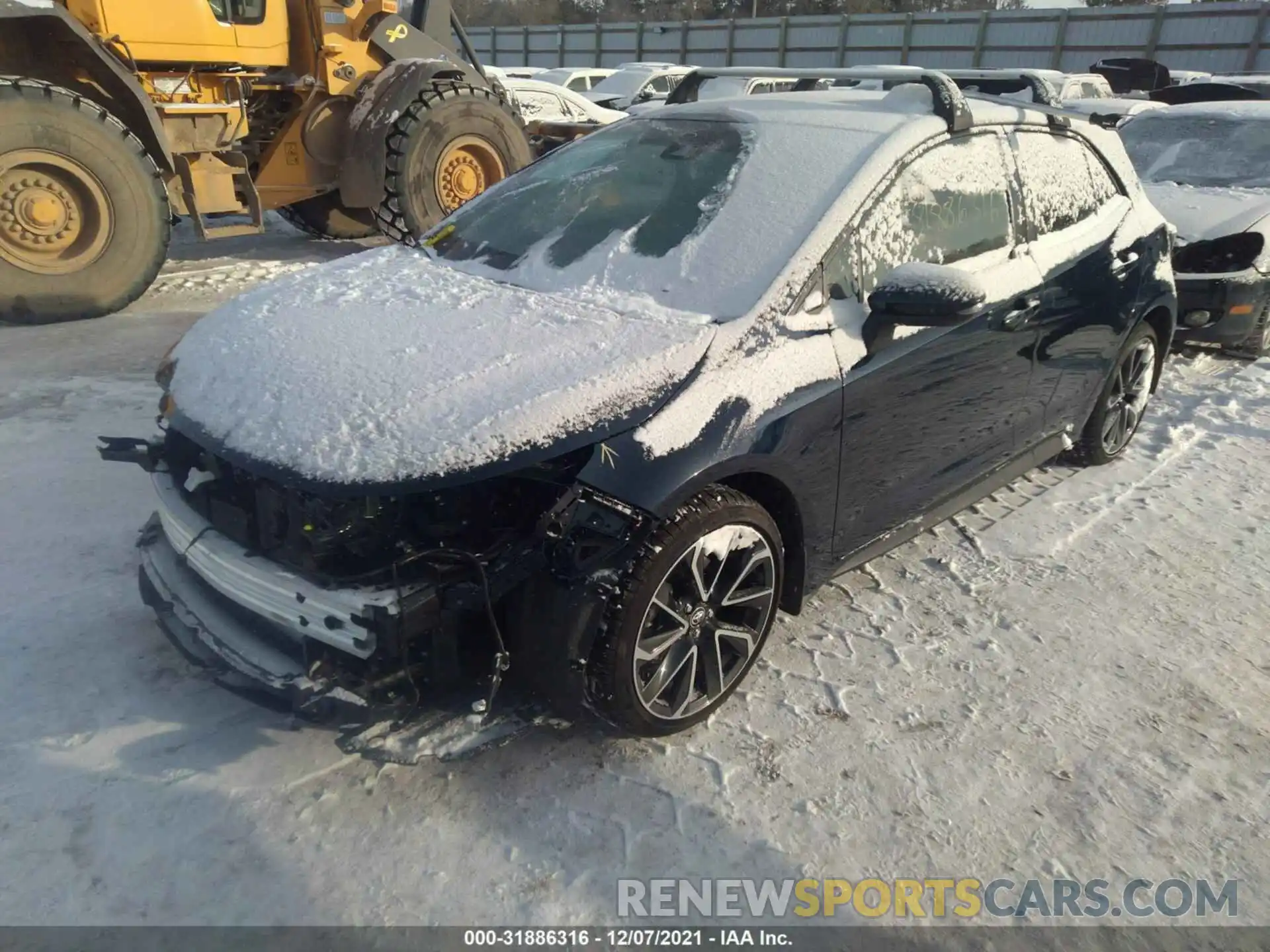 2 Photograph of a damaged car JTNC4MBE1M3138888 TOYOTA COROLLA HATCHBACK 2021