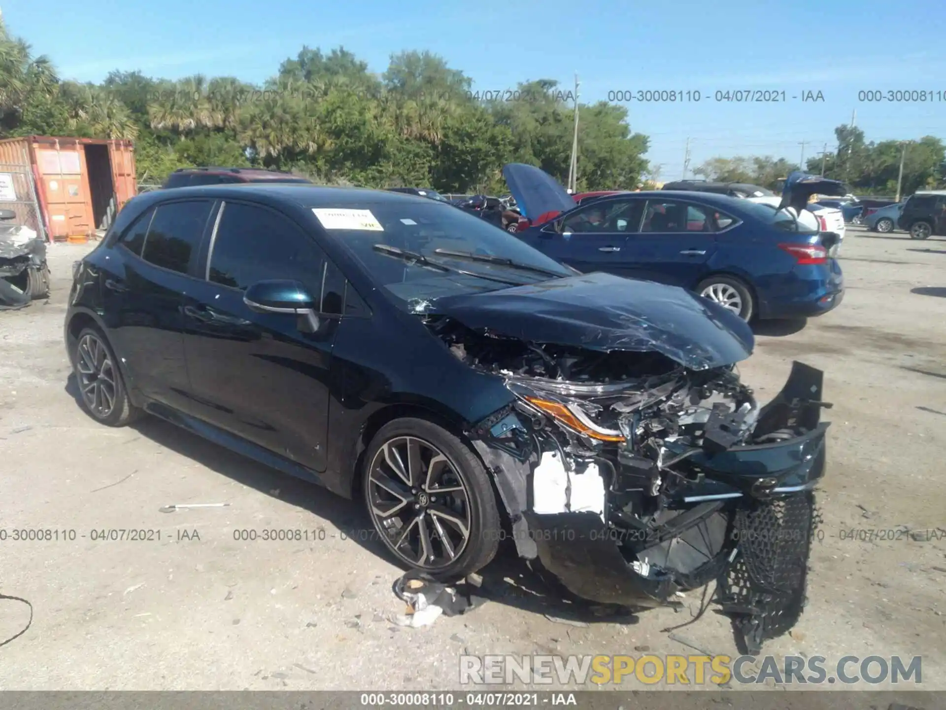 1 Photograph of a damaged car JTNC4MBE6M3105787 TOYOTA COROLLA HATCHBACK 2021