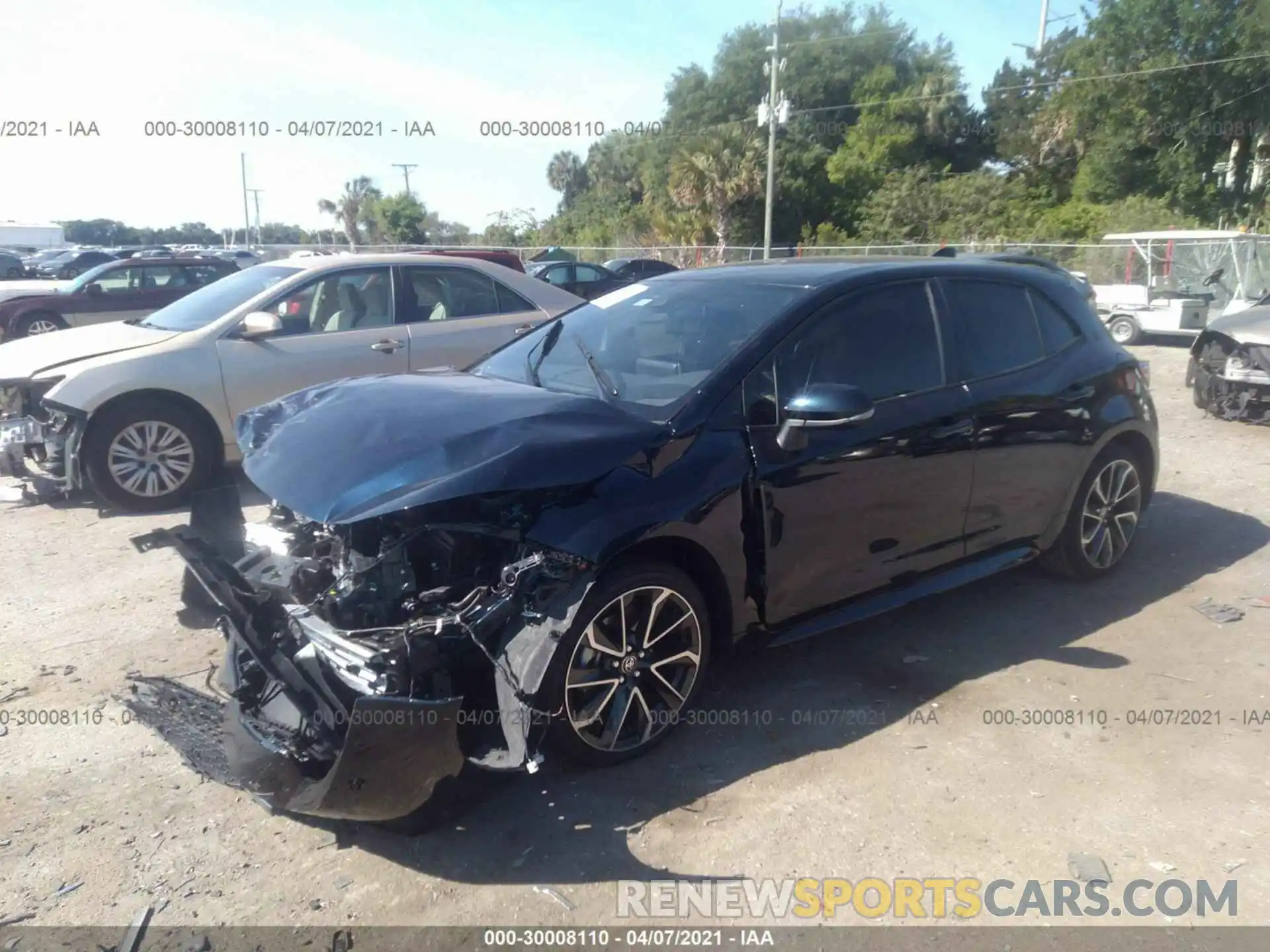 2 Photograph of a damaged car JTNC4MBE6M3105787 TOYOTA COROLLA HATCHBACK 2021