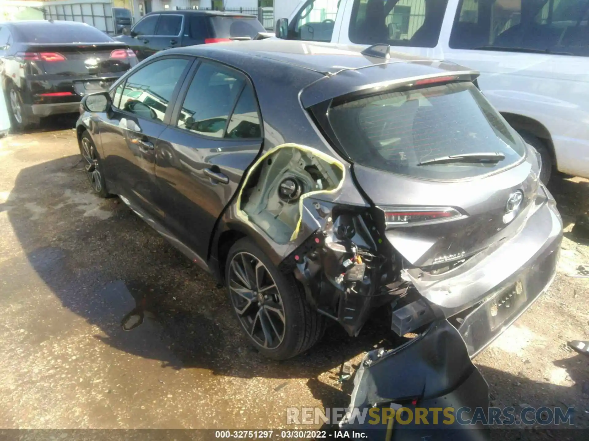 3 Photograph of a damaged car JTNC4MBE6M3108530 TOYOTA COROLLA HATCHBACK 2021