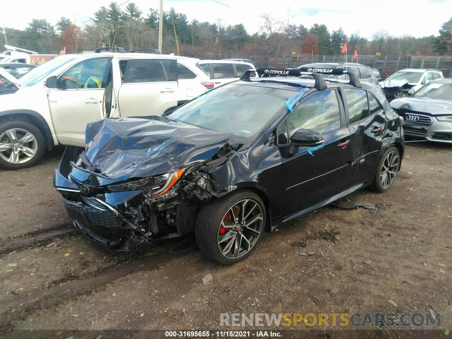 2 Photograph of a damaged car JTNC4MBE7M3122386 TOYOTA COROLLA HATCHBACK 2021