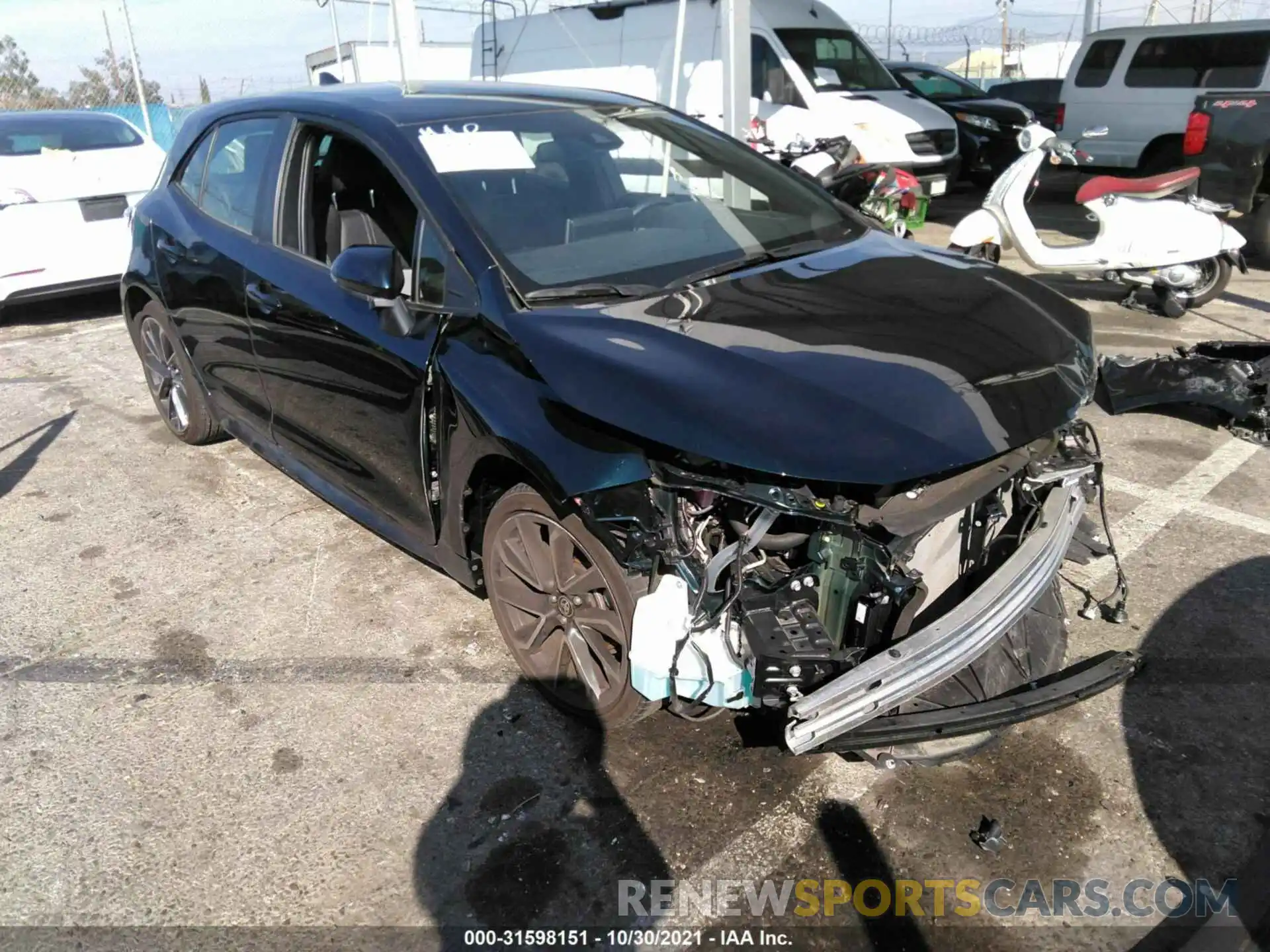 1 Photograph of a damaged car JTNC4MBE9M3123555 TOYOTA COROLLA HATCHBACK 2021